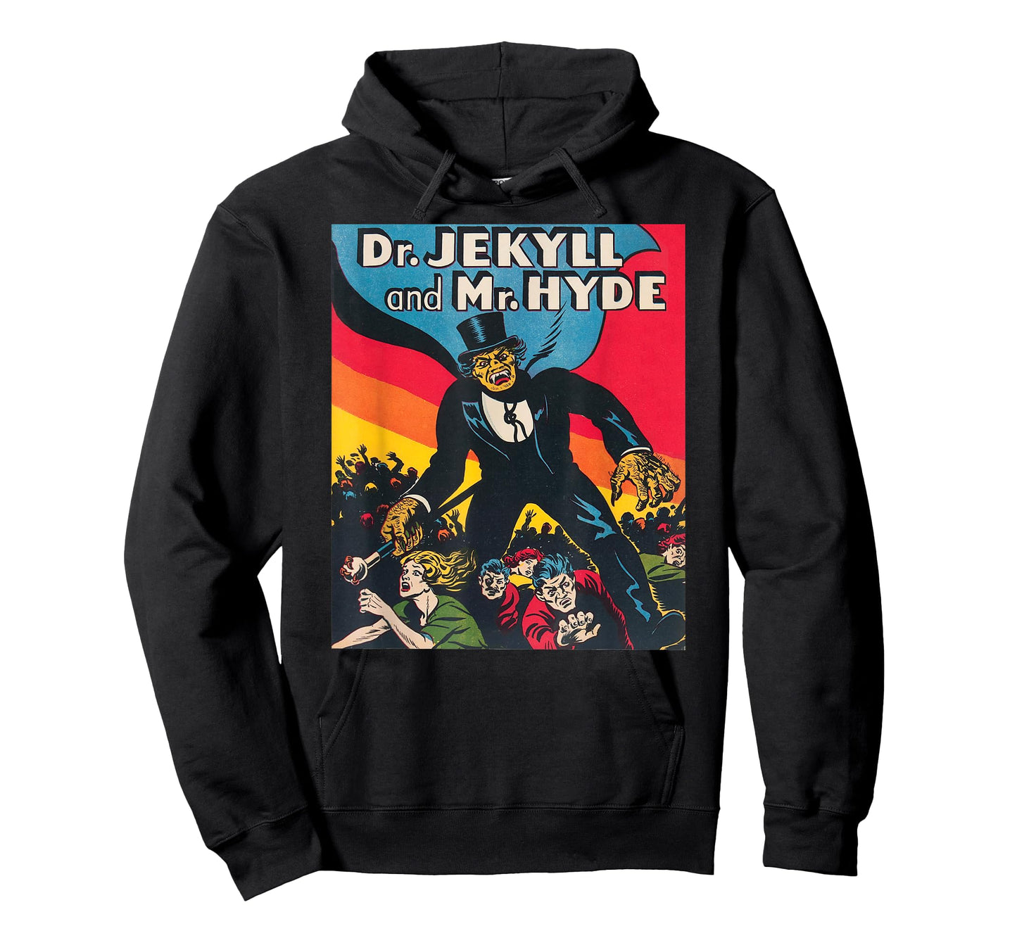 Dr. Jekyll & Mr. Hyde T-Shirt Art - Retro Halloween Monster T-Shirt