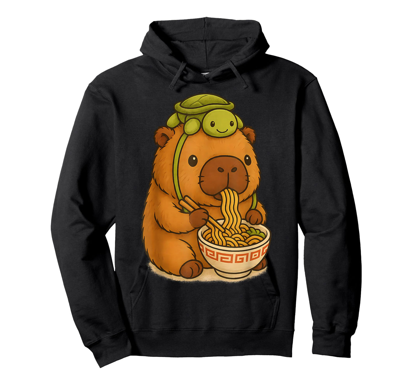 Capybara Anime Ramen Turtle Funny Graphic Kawaii Capibara T-Shirt