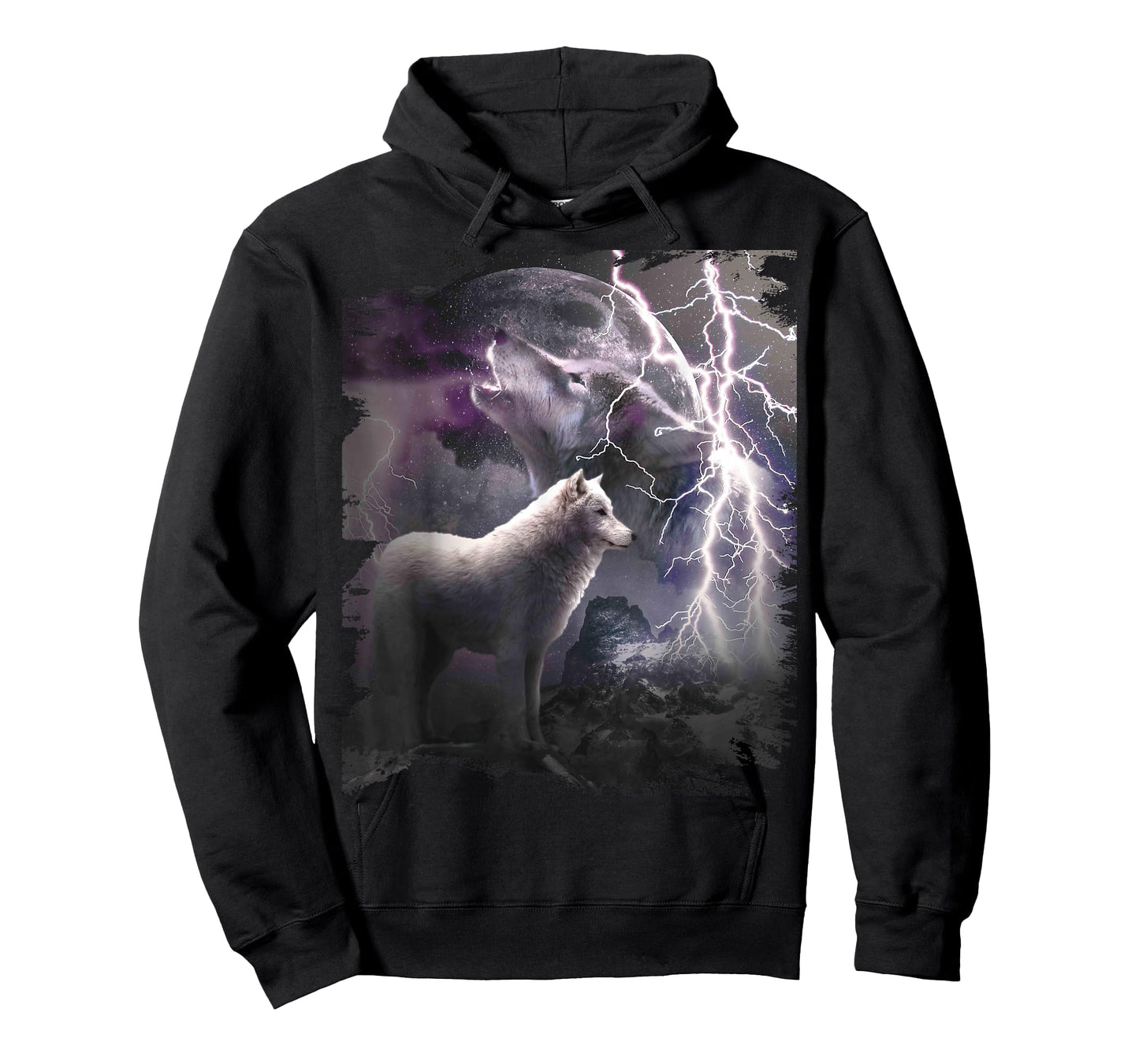 Lightning Wolf Howling At The Moon T-Shirt