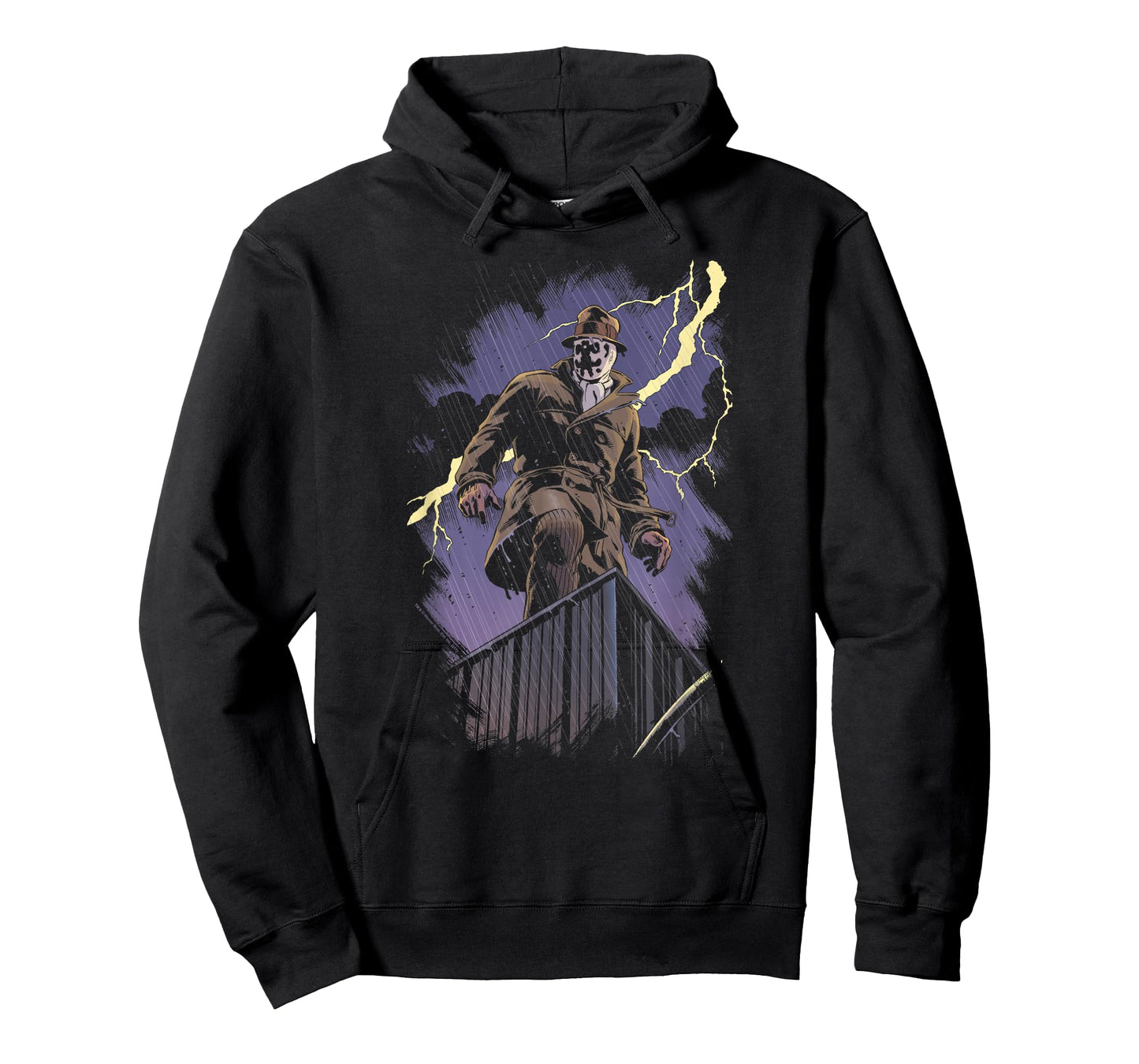 DC Comics Watchmen Rorschach Night Unisex-Adults Black Cotton Modern Cartoon T-Shirt