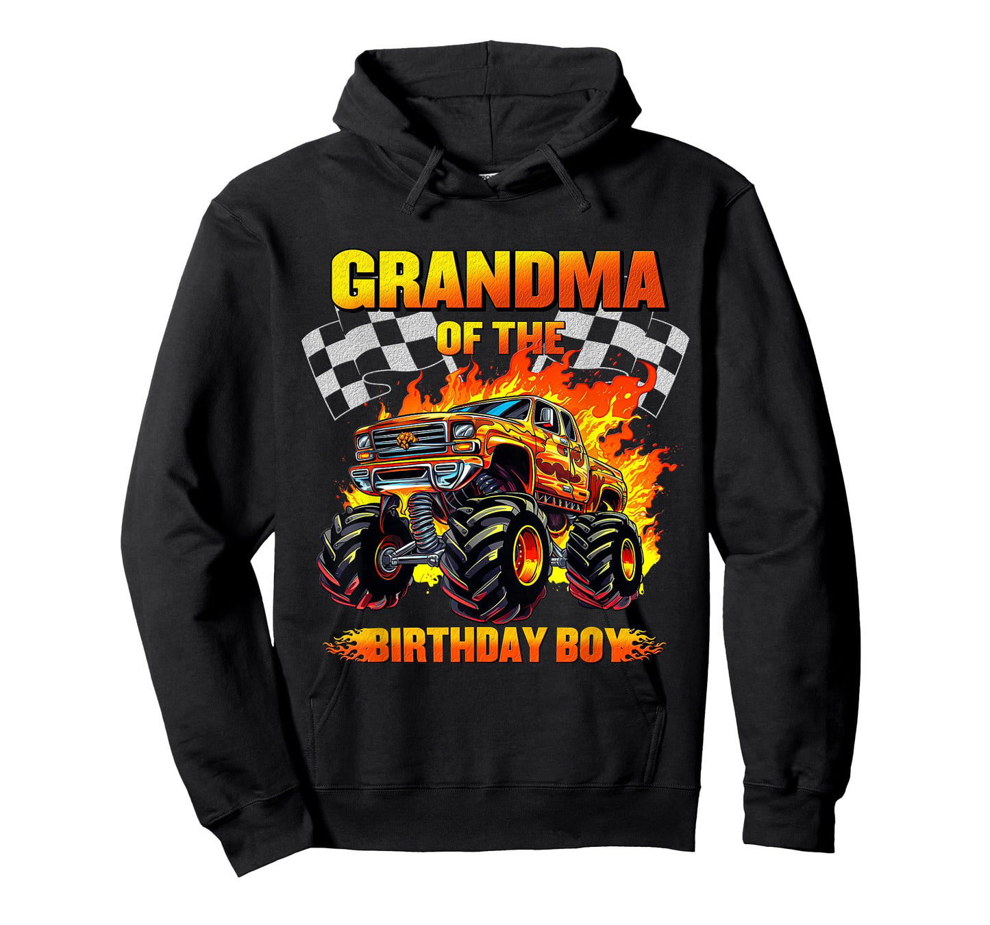 Grandma Of The Birthday Boy Monster Truck Family Matching T-Shirt