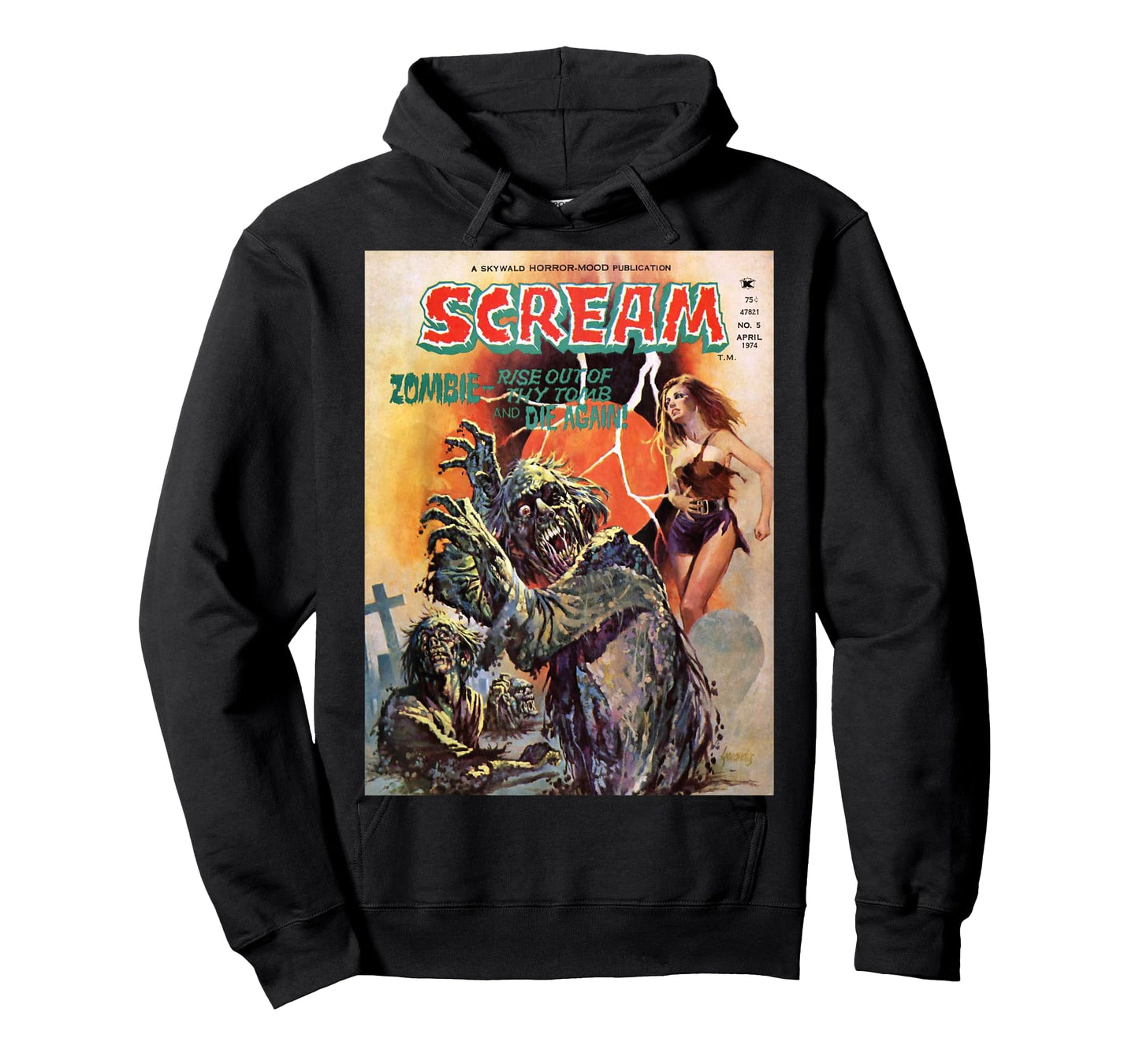 Zombie Halloween Horror Vintage Comic Book Retro Funny Scary T-Shirt