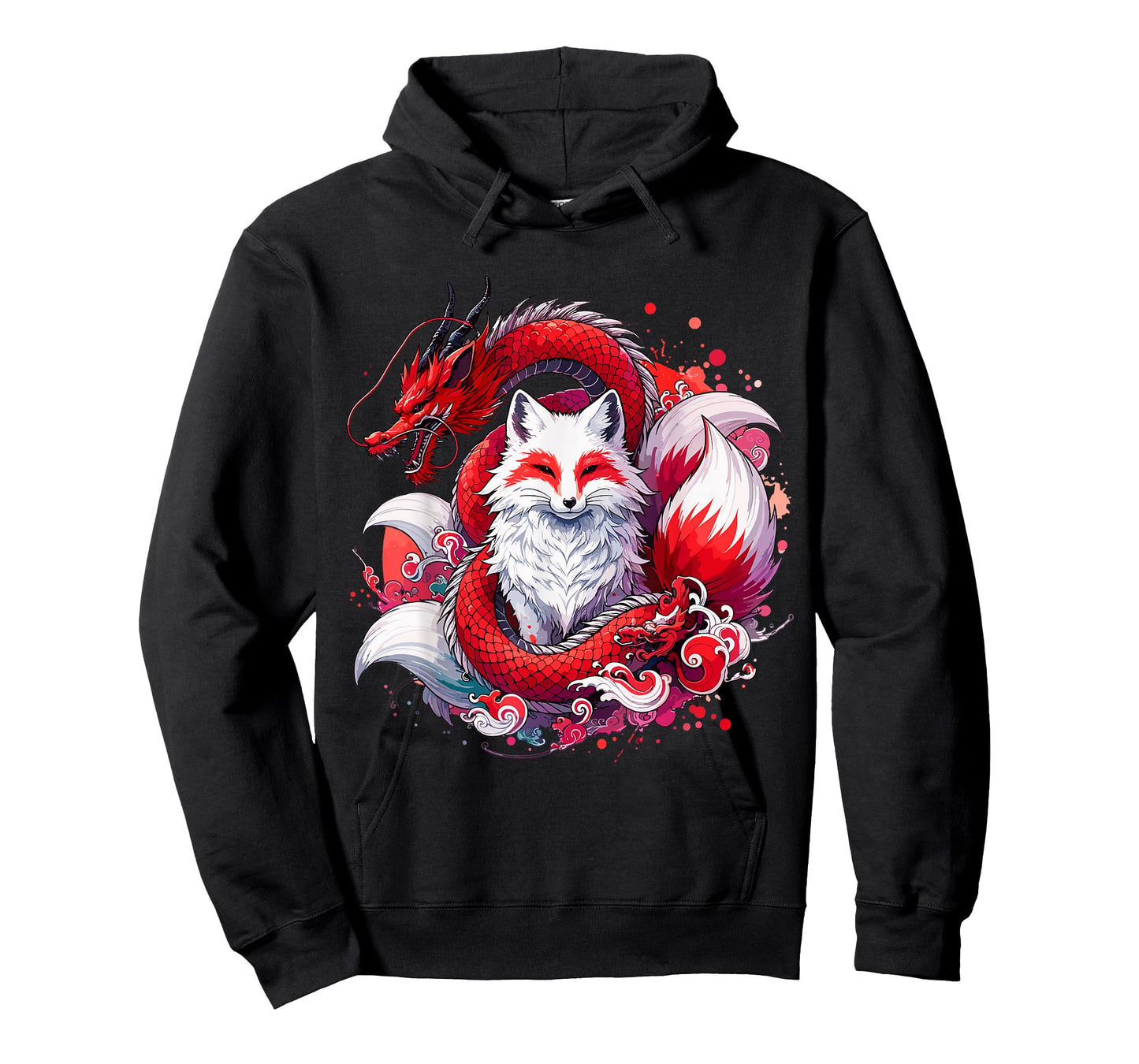 Nine-tailed Fox Kitsune Dragon Japanese T-Shirt