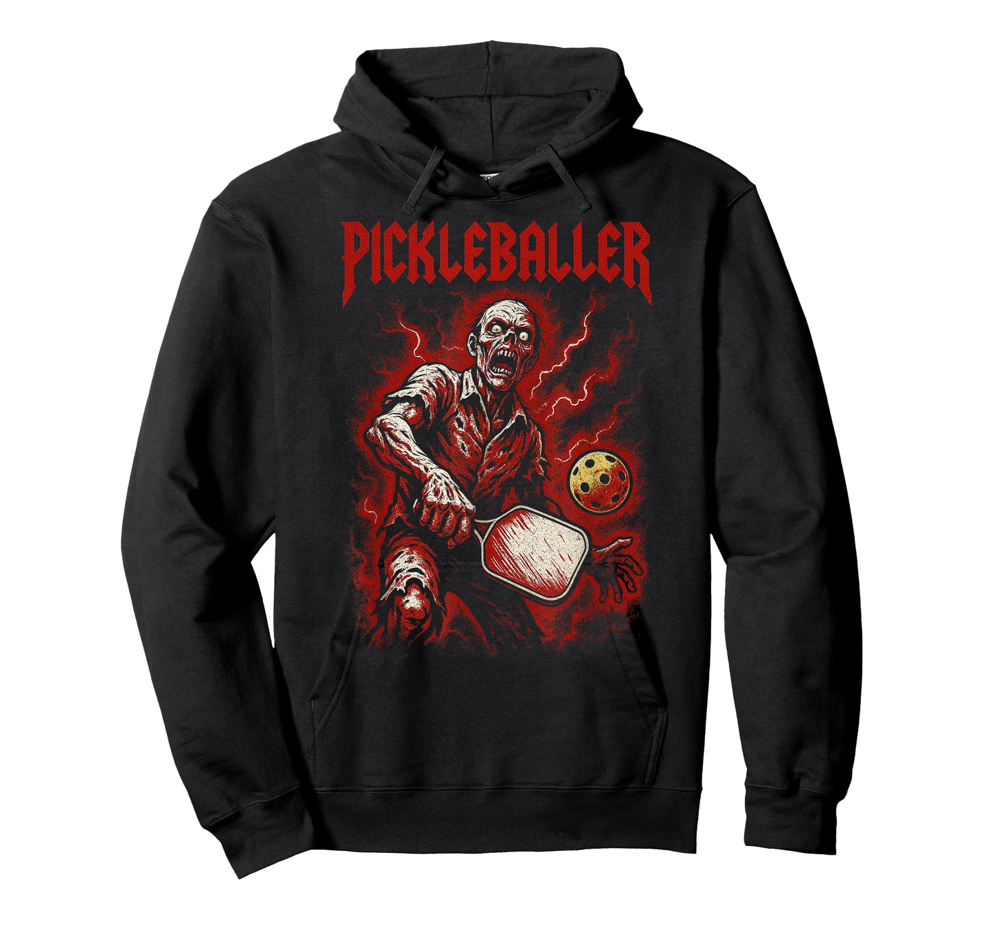 Cool Pickleball Zombie Paddle Pickleballer Horror T-Shirt