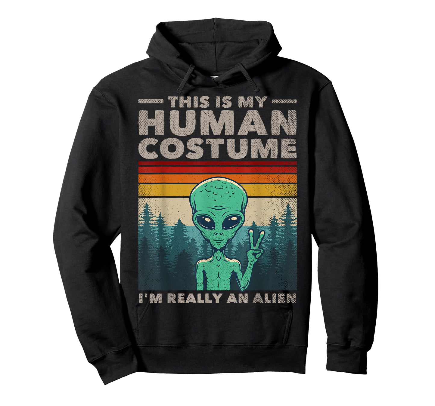This Is My Human Costume I'm Really An Alien Retro 70s 80s T-Shirt