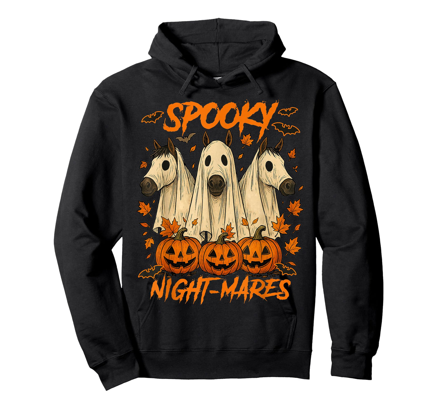 Halloween Vibes Horse Lover Boo Ghost Spooky Night-mares T-Shirt
