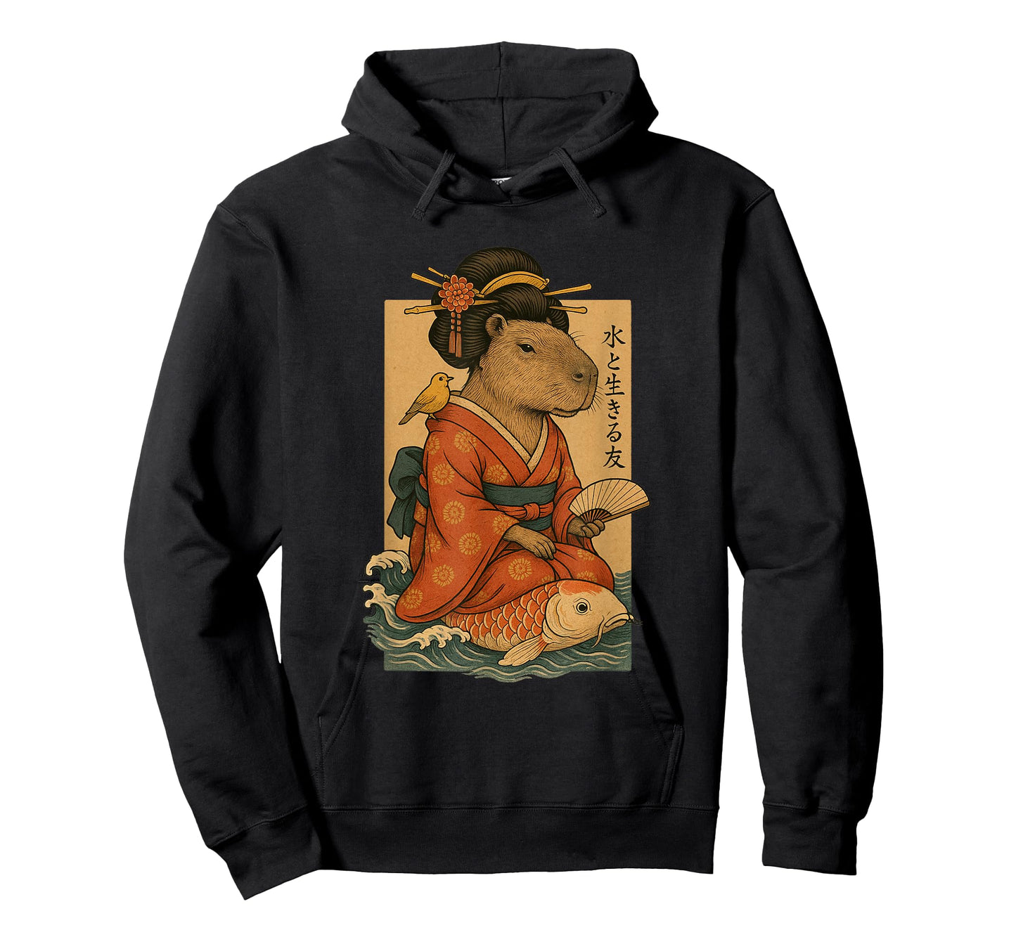 Capybara In Surfing Geisha Outfit T-Shirt