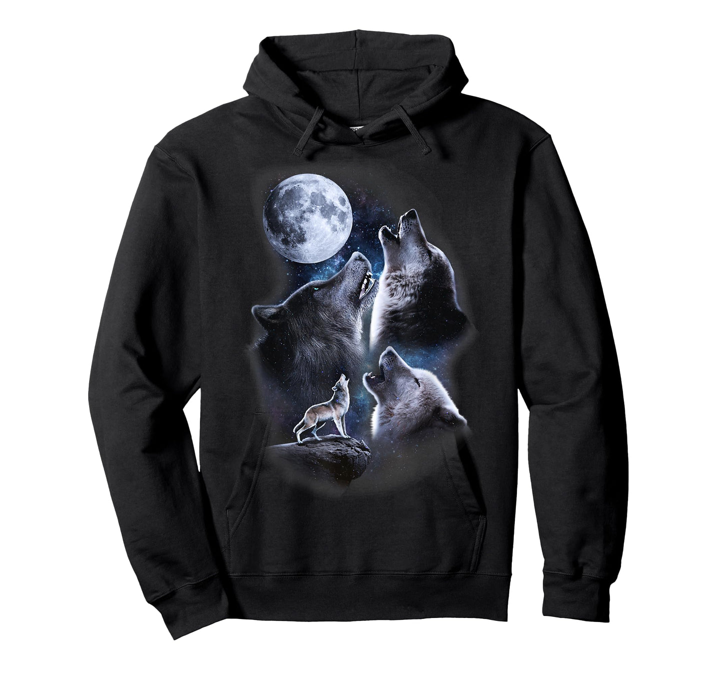 Howling wolves in the full moon moonlight with starry sky T-Shirt
