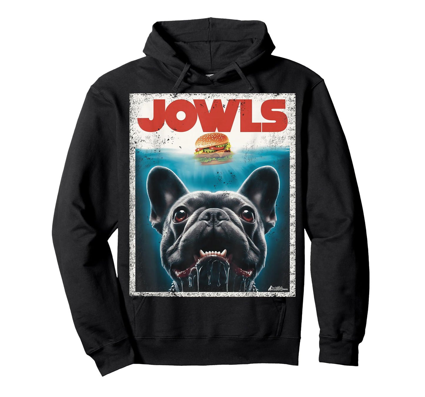 Funny Black French Bulldog Jowls Top, Frenchie Mom, Dog Dad T-Shirt