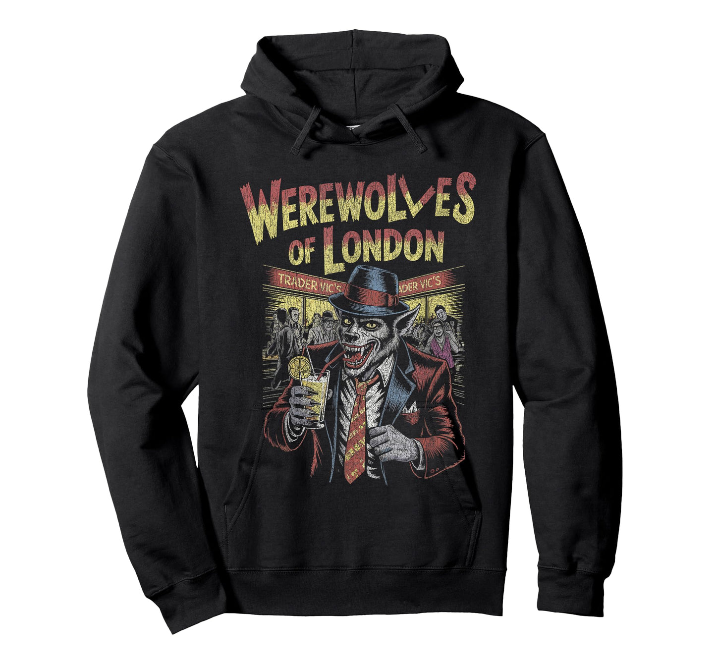 Werewolf of London Drinking Cocktail in Nightclub Scene T-Shirt