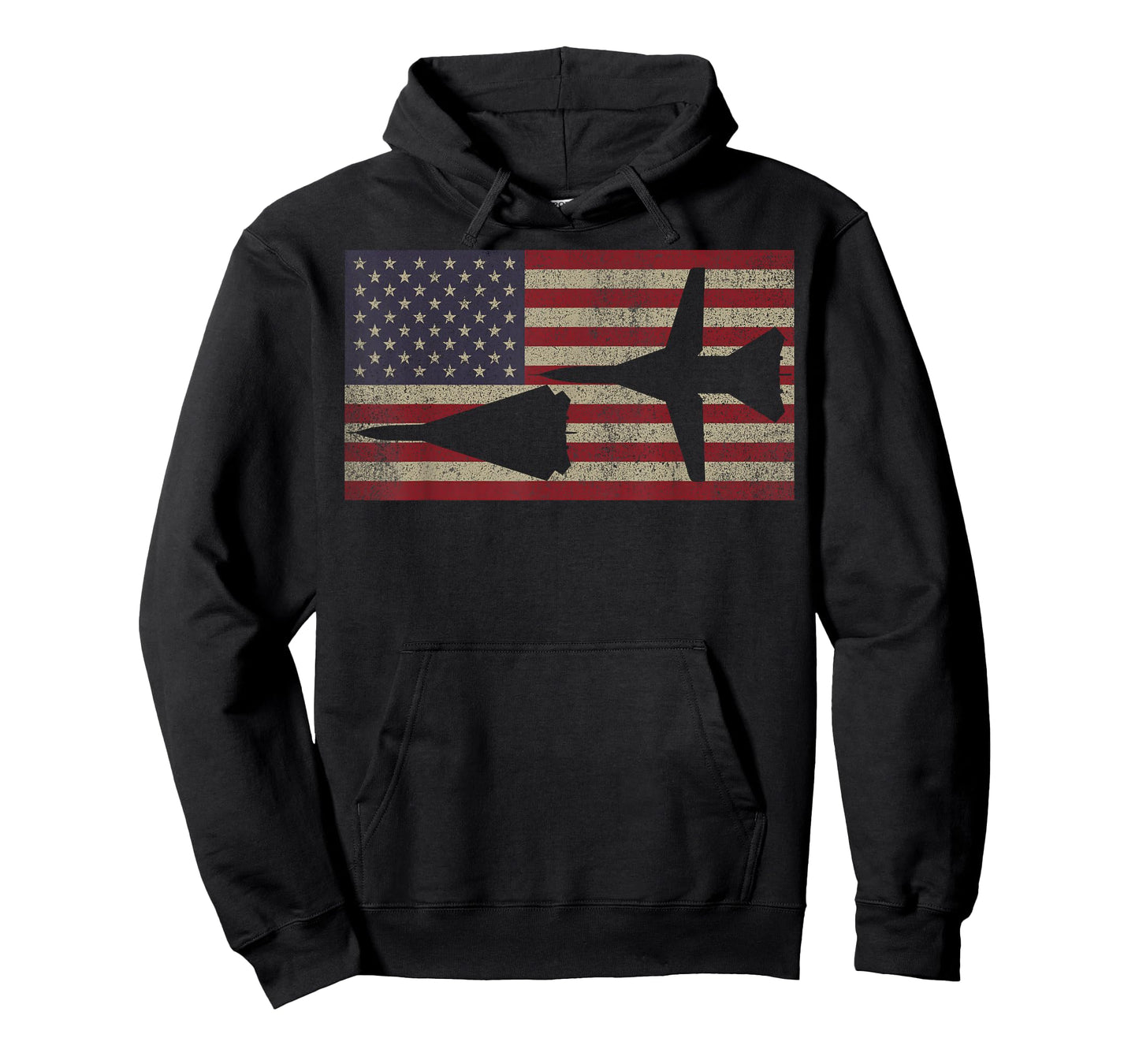 F-111 Aardvark Fighter Plane USA Patriotic Flag T-Shirt
