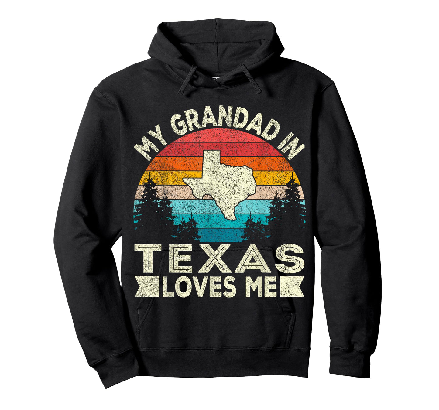 My Grandad In Texas Loves Me Retro Texas Grandpa T-Shirt