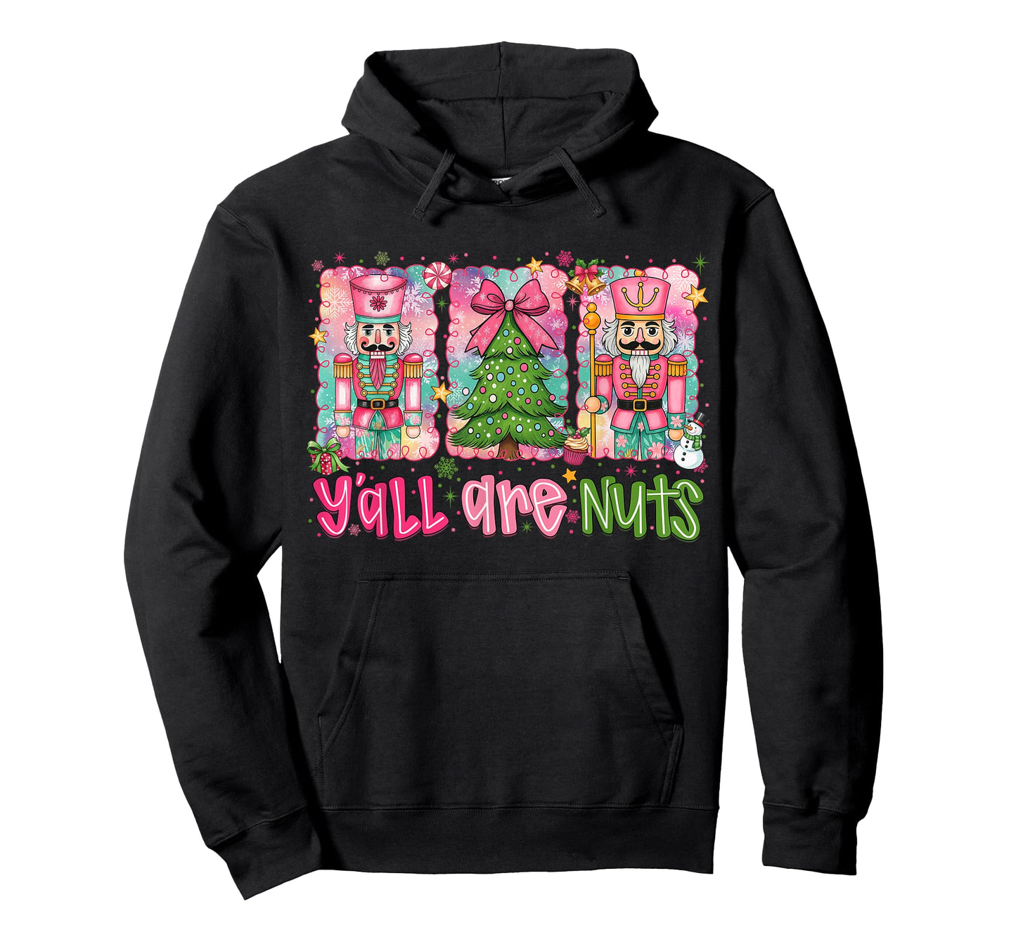 Y'all are Nuts Nutcracker Merry Christmas Funny Xmas Pajamas T-Shirt