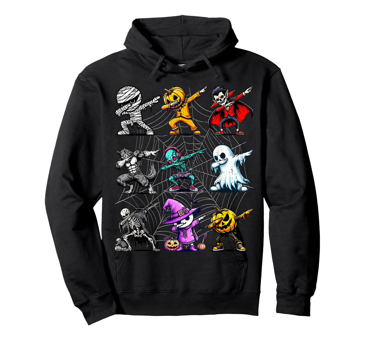 Dabbing Halloween Skeleton Zombie Ghost Pumpkin Mummy T-Shirt
