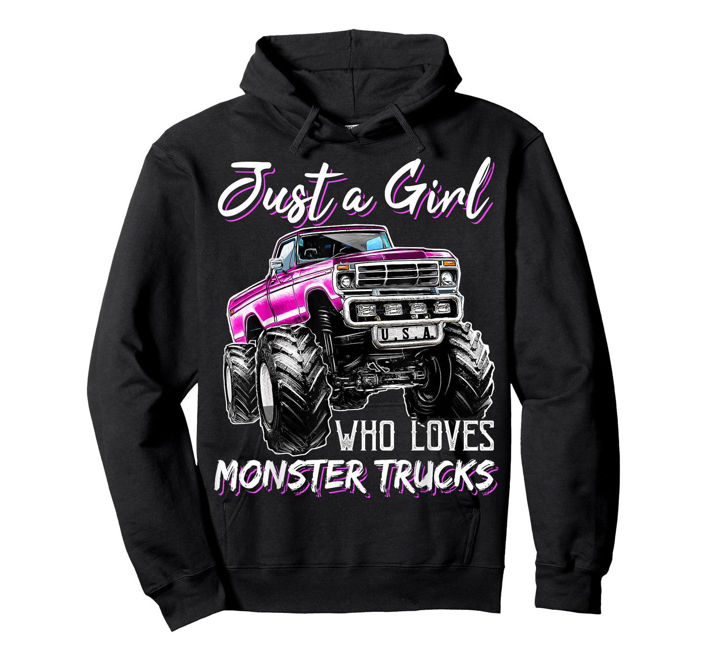Just a Girl Who Loves Monster Trucks Birthday Gift for GIrls T-Shirt