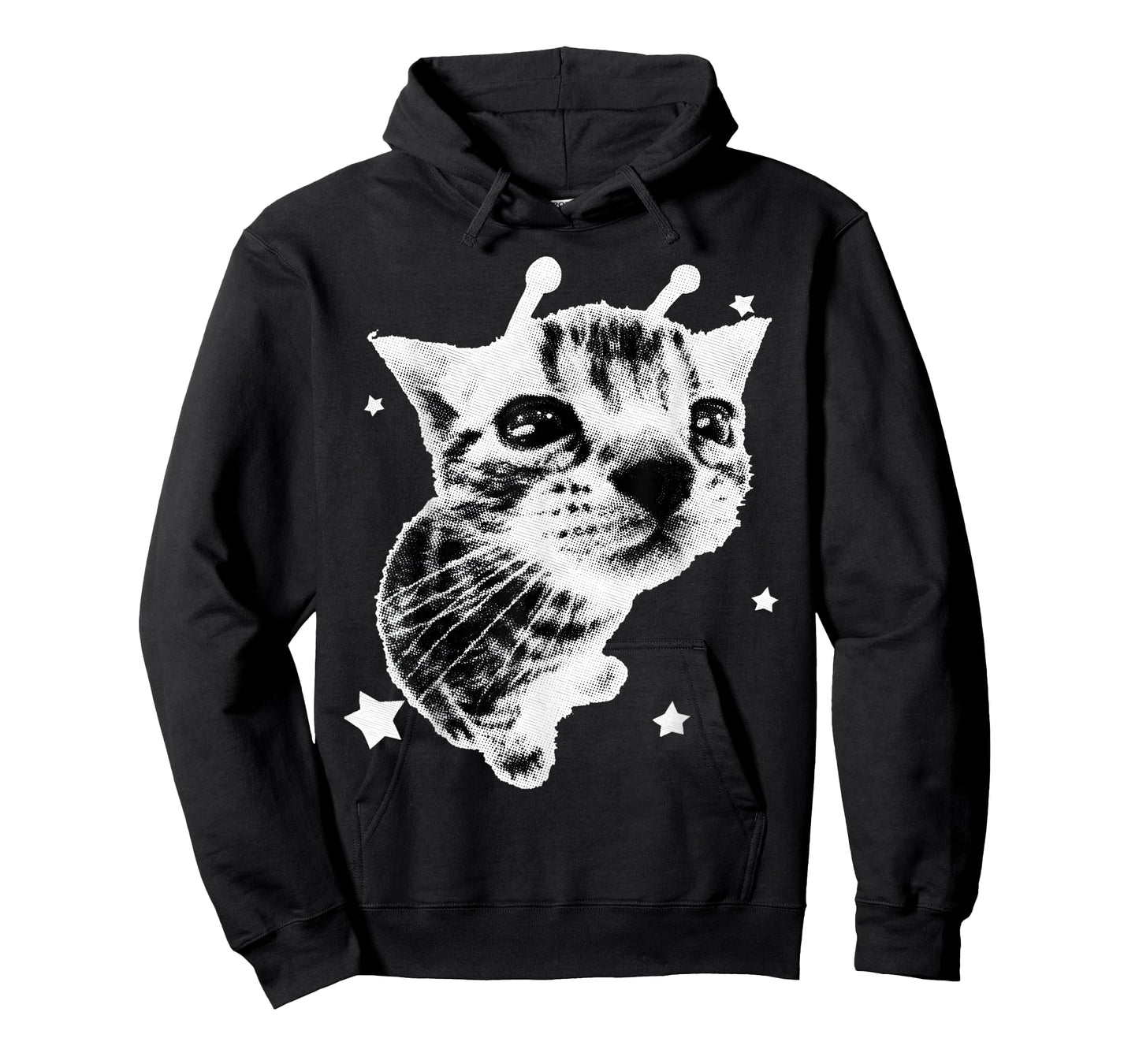 Y2K Alien Cat Meme Retro Silly Cat Vintage Kitty Funny Shirt T-Shirt