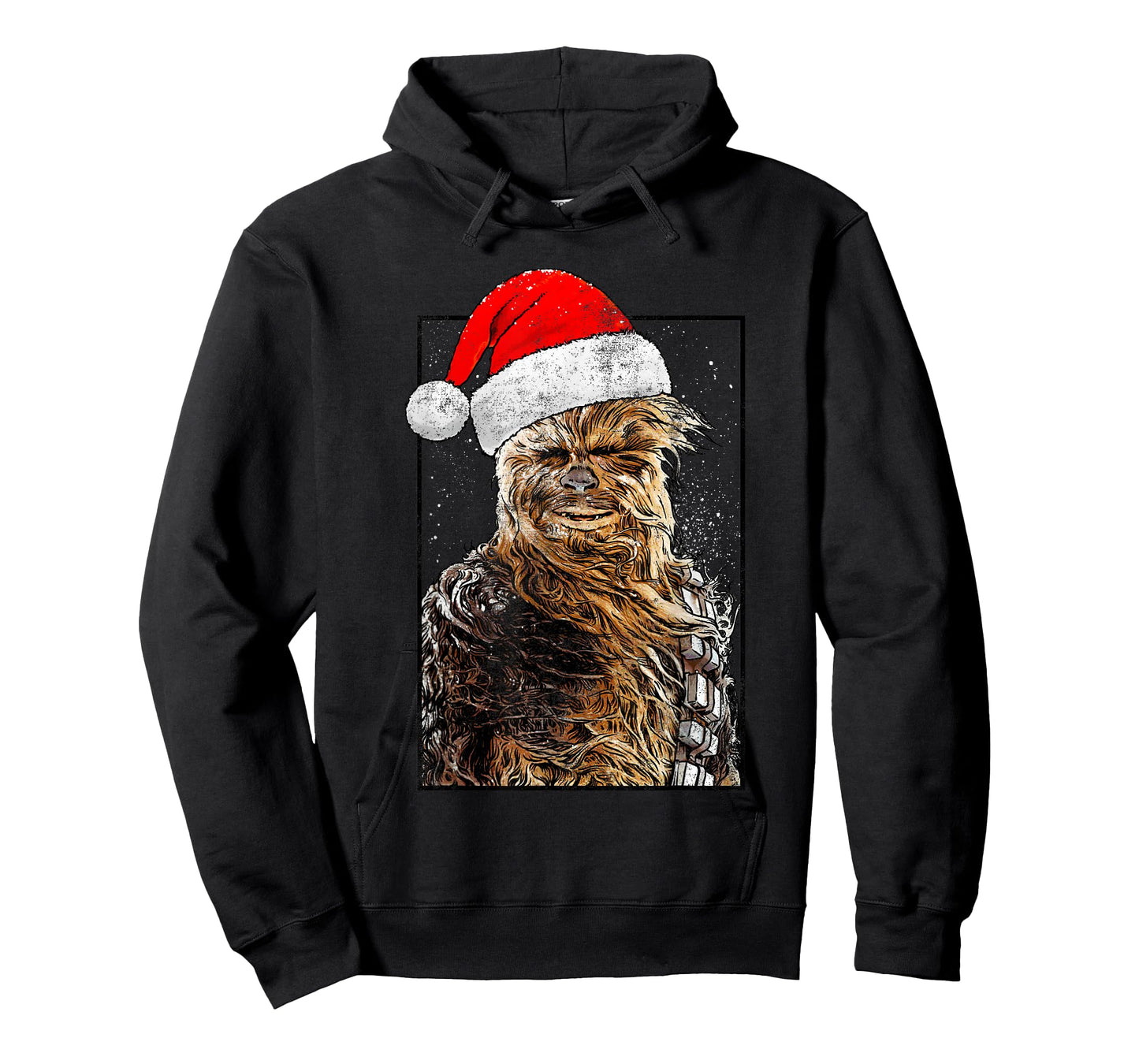 Star Wars Christmas Santa Chewbacca Windswept Movie Panel T-Shirt