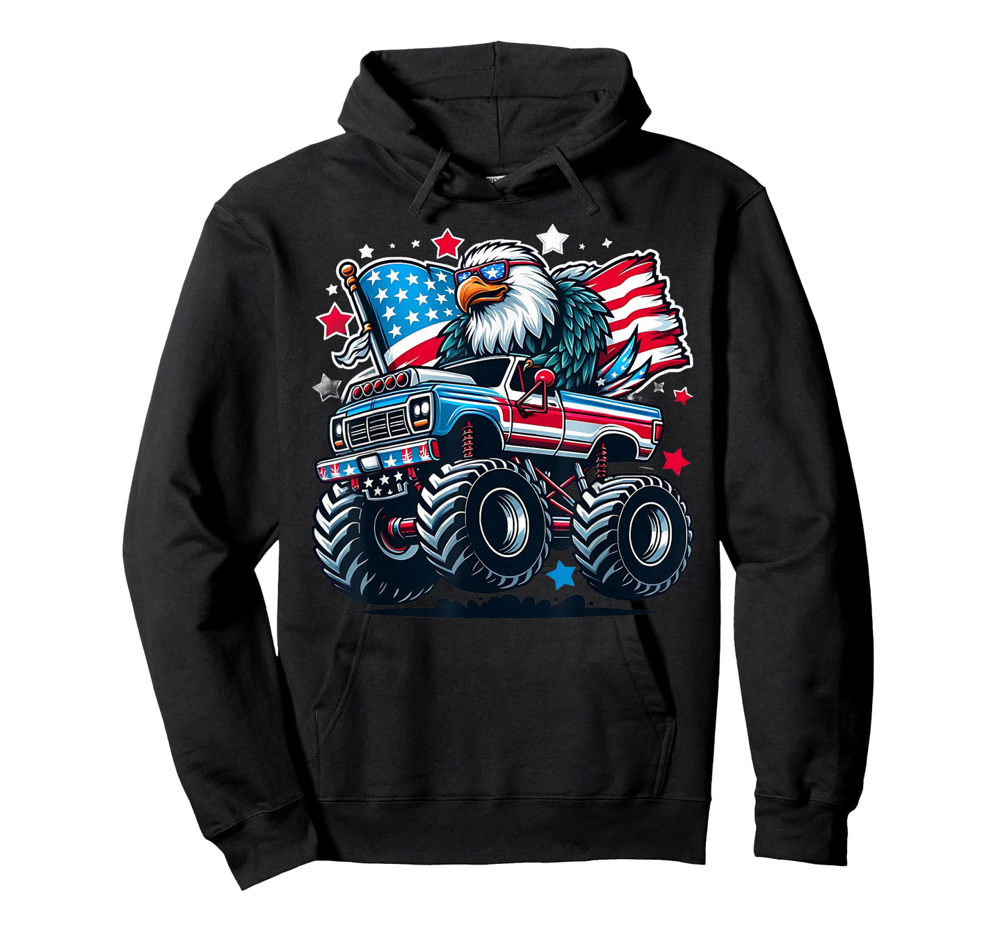 4th of July Patriotic American Flag Eagle USA Red White Blue T-Shirt