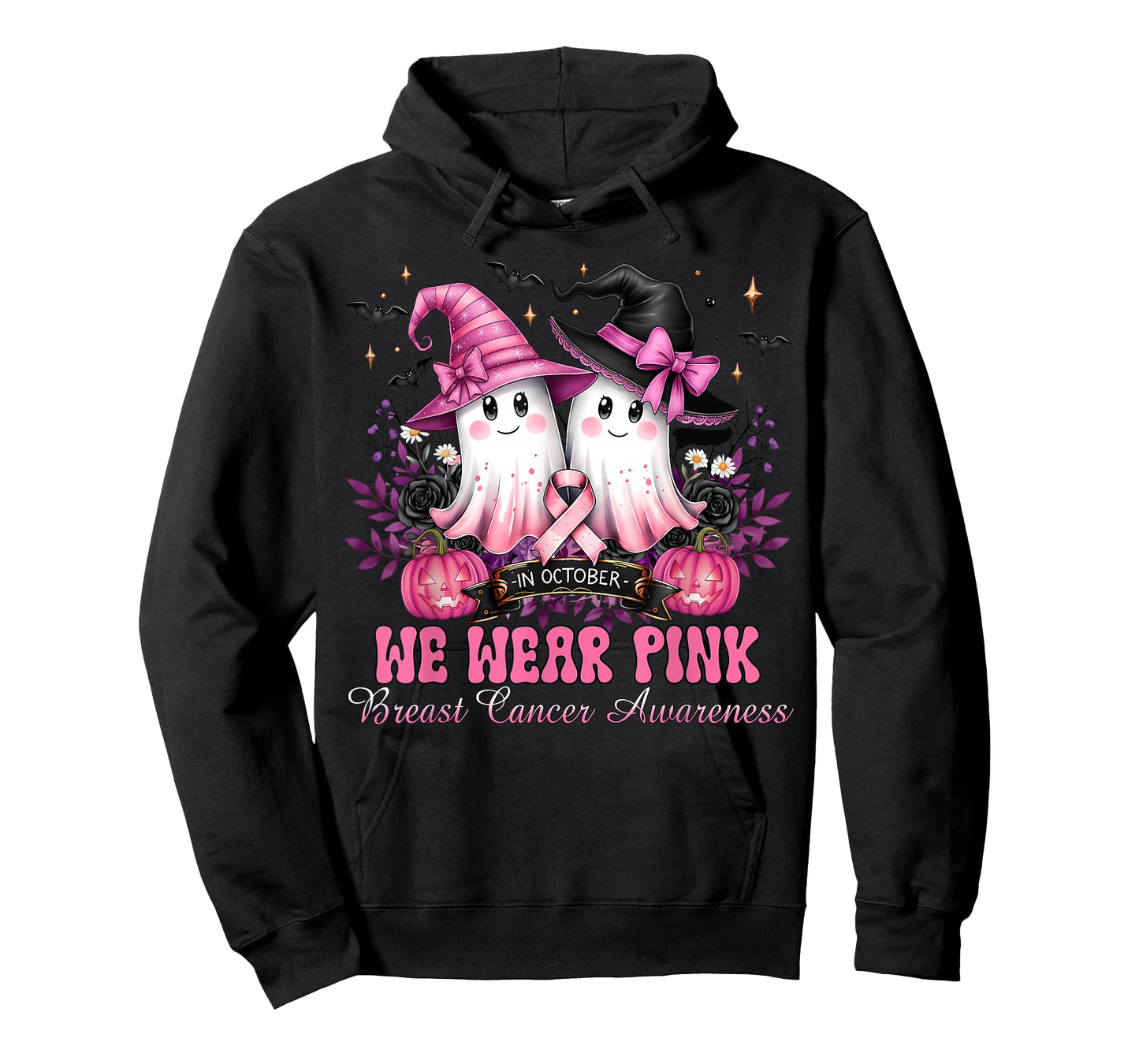 Breast Cancer Halloween for Women in October We Wear Pink T-Shirt