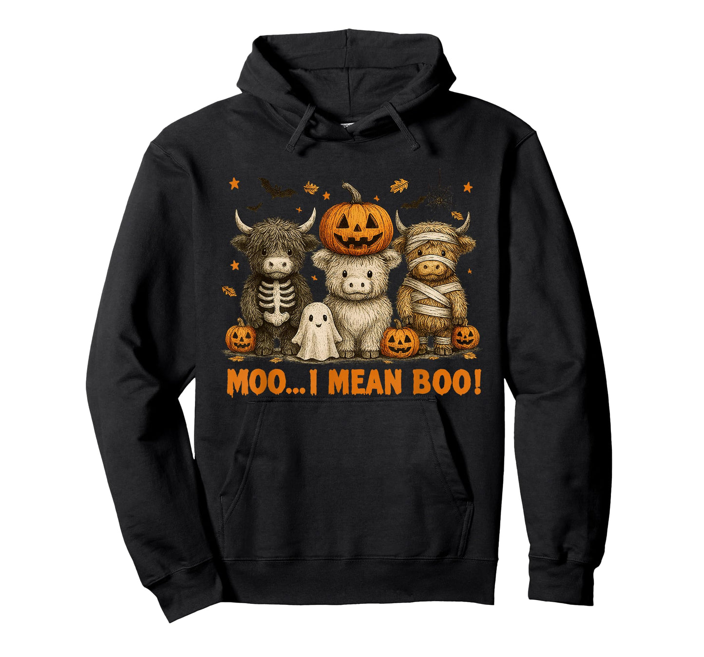 Ghost Cow Moo I Mean Boo Halloween Outfit Funny Cow Lover T-Shirt