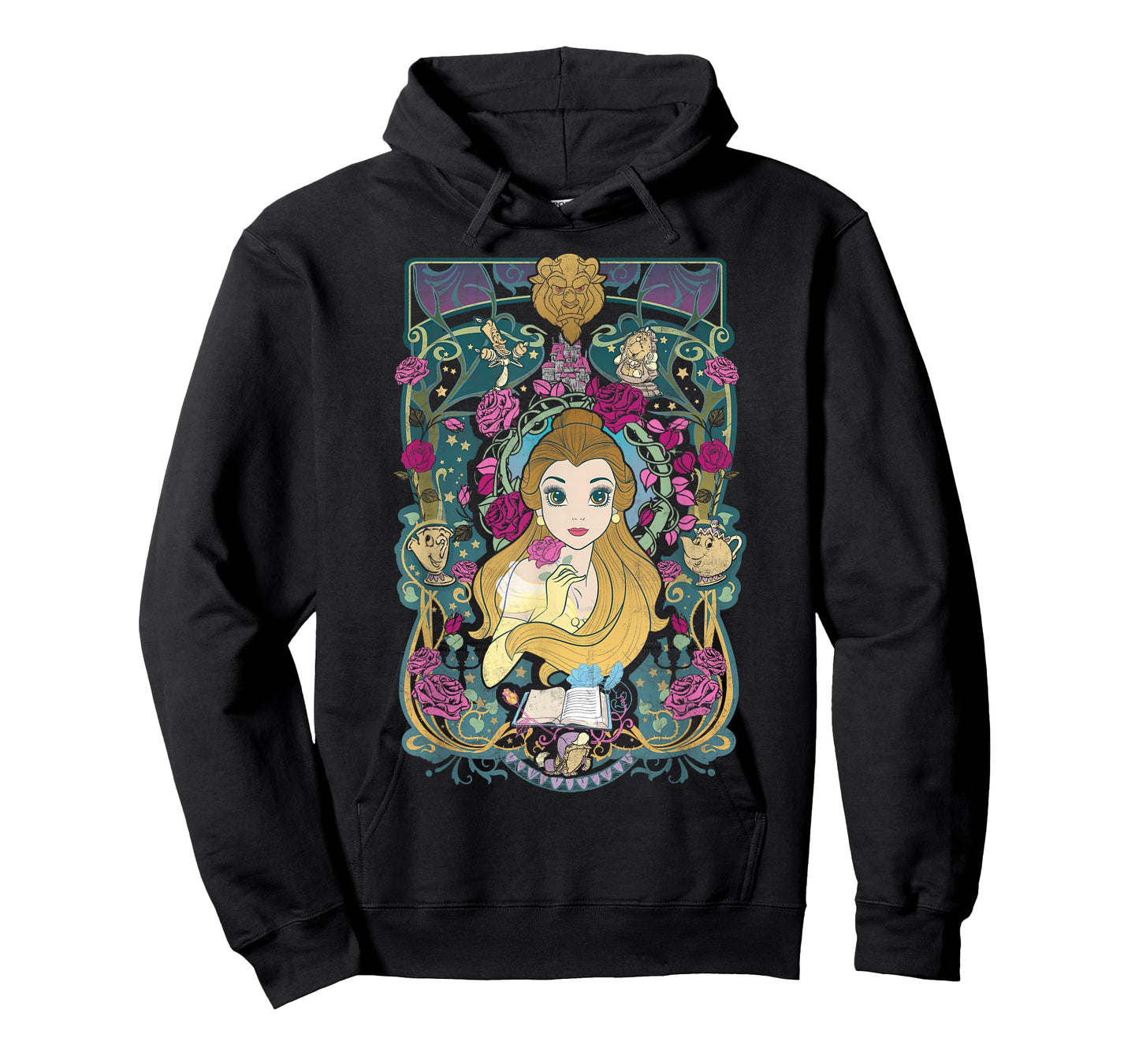 Disney Beauty and The Beast Belle Surrounded Graphic T-Shirt T-Shirt
