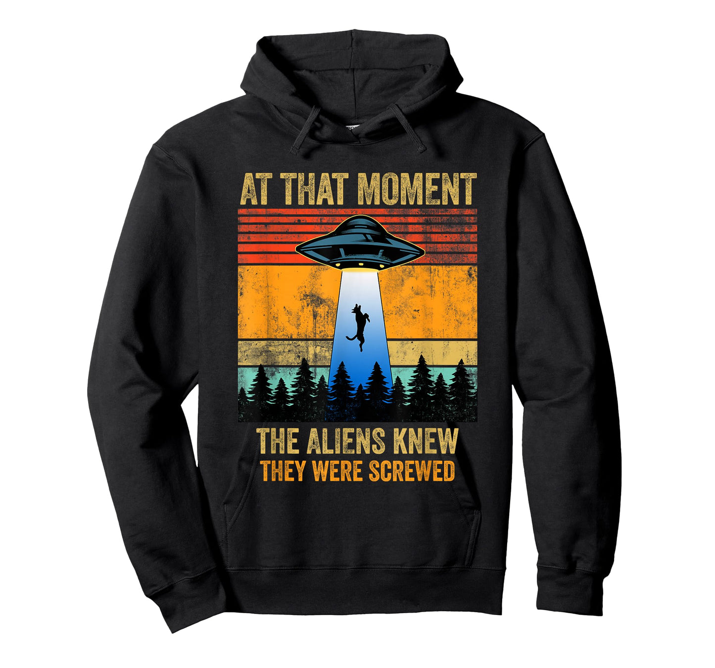 Funny Alien Abduction Malinois Dutch Shepherd UFO UAP Dog T-Shirt