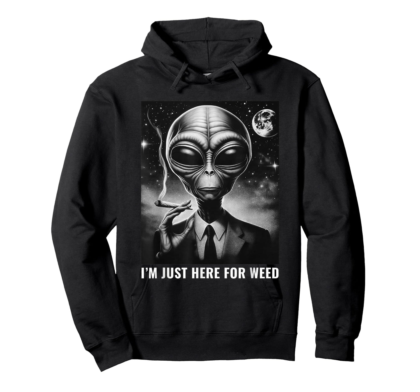 Weed Stoner Funny Alien 420 Joint Marijuana Cannabis T-Shirt