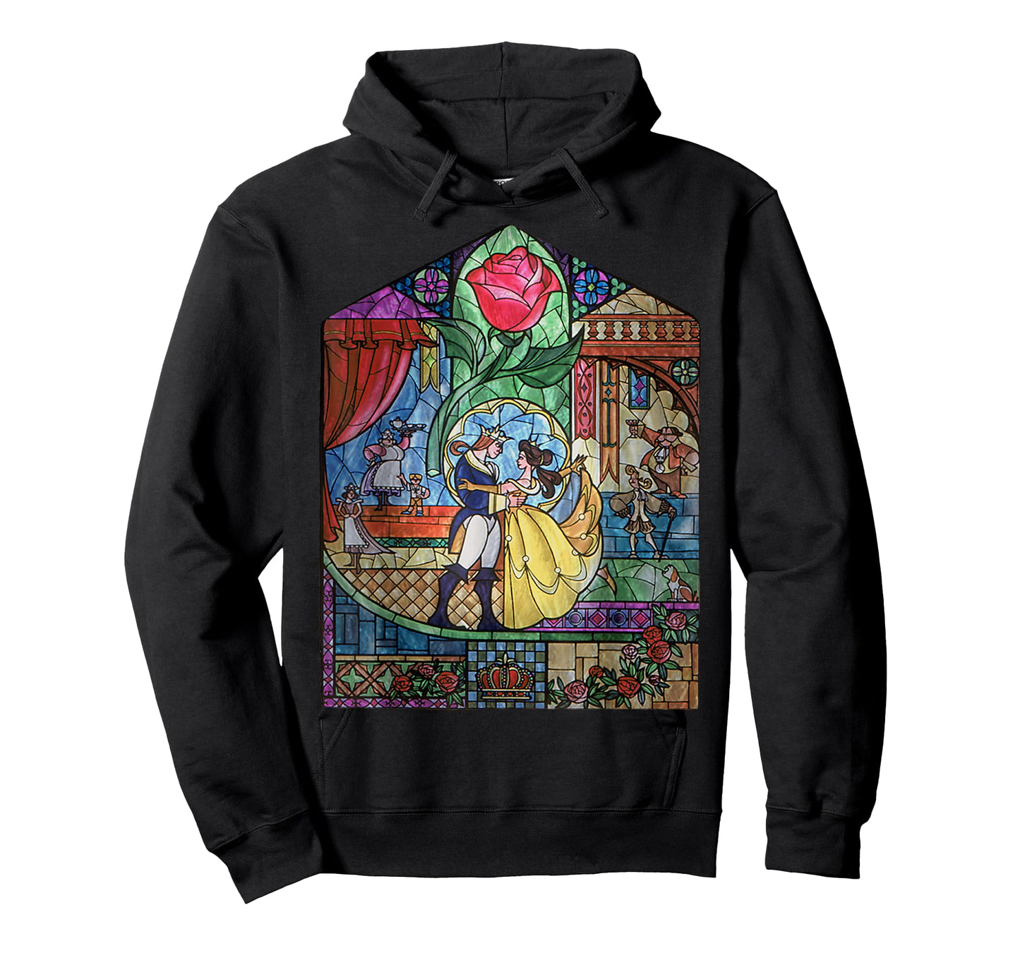 Disney Beauty and the Beast Enchanted Stained Glass Window T-Shirt