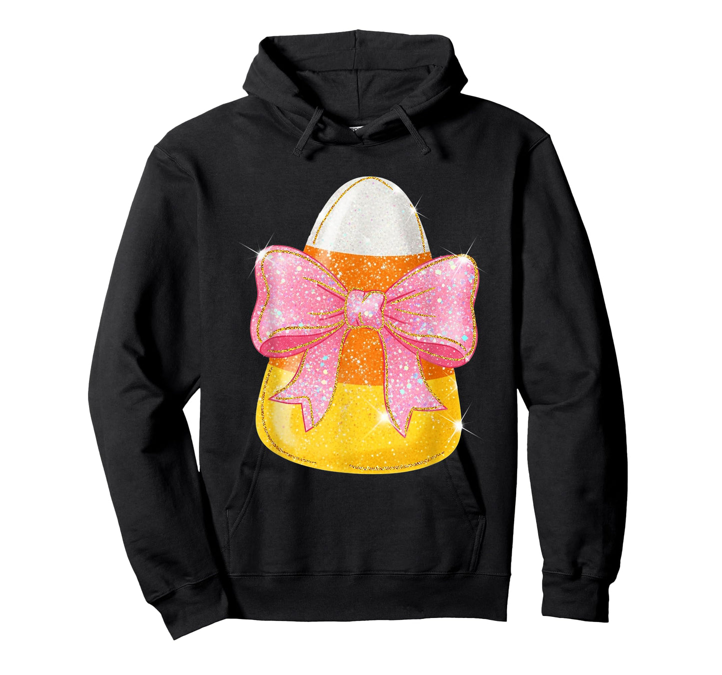 Girly Halloween Candy Corn Trick or Treat Coquette Bow Kids T-Shirt