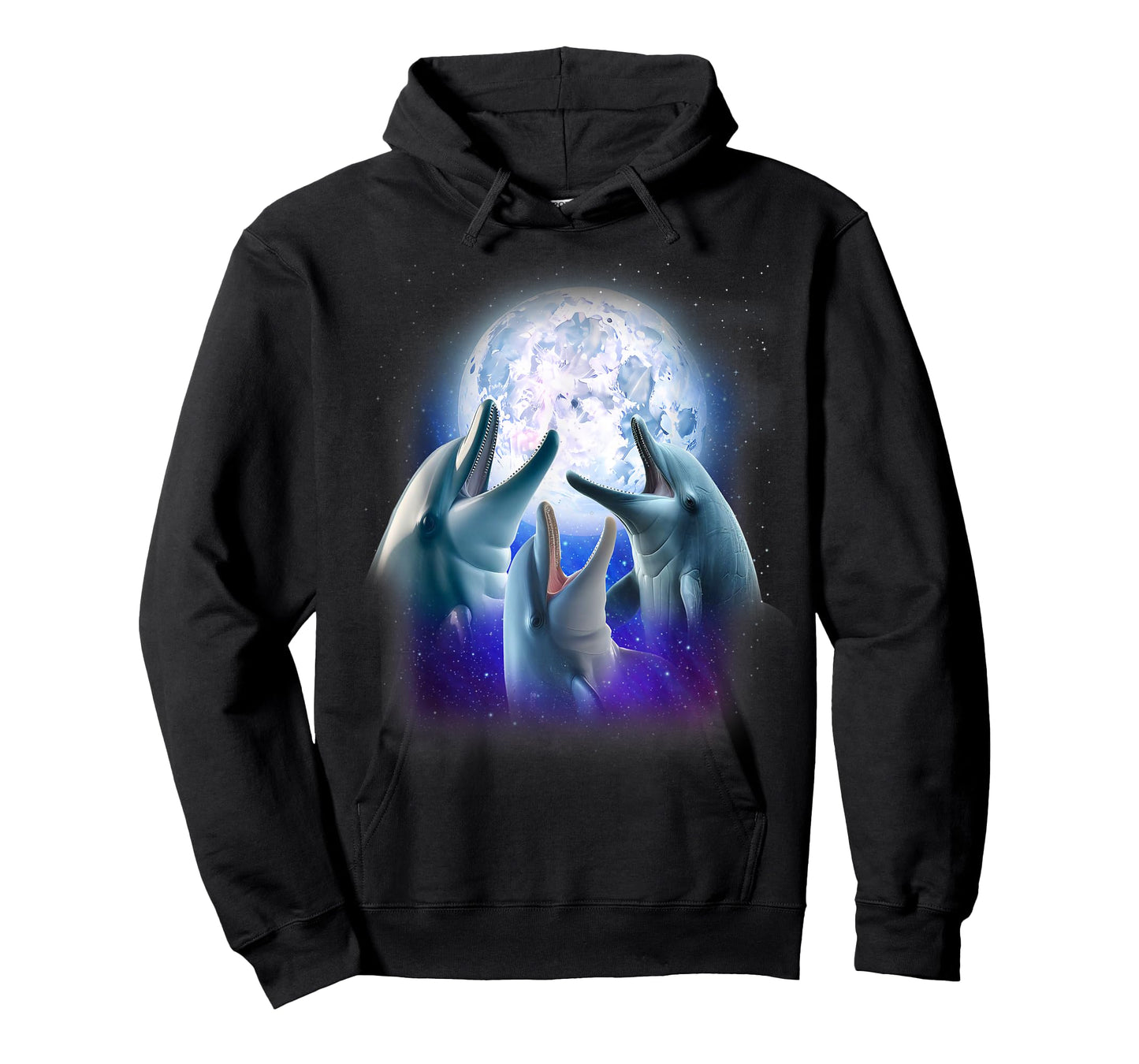 3 Dolphins Howling At The Moon Funny Dolphin Lover Aquarist T-Shirt