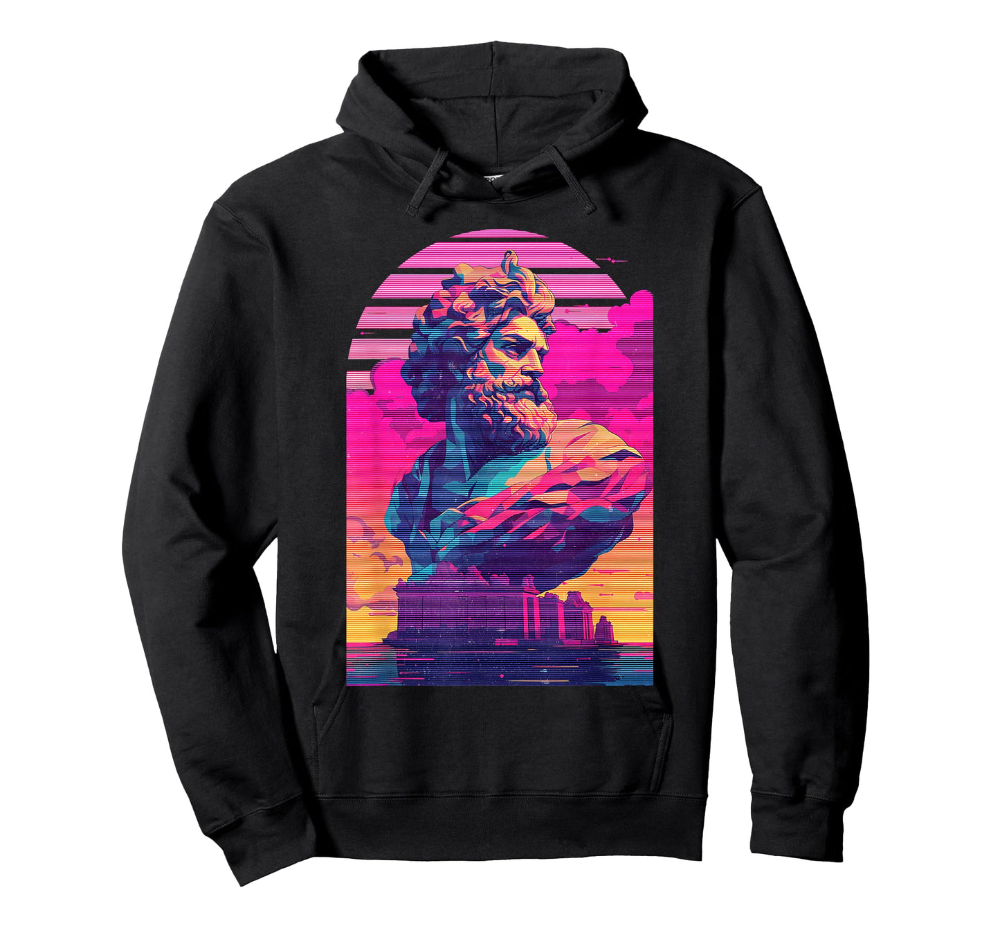 Zeus Jupiter Vaporwave Aesthetic Greek God Retrowave Graphic T-Shirt
