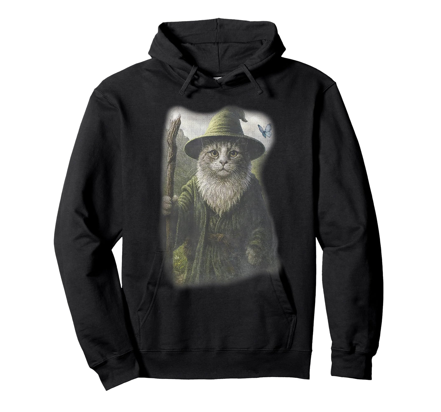 Funny Weird Kitten Wizard Ghost Cat Meme Catdalf Halloween T-Shirt