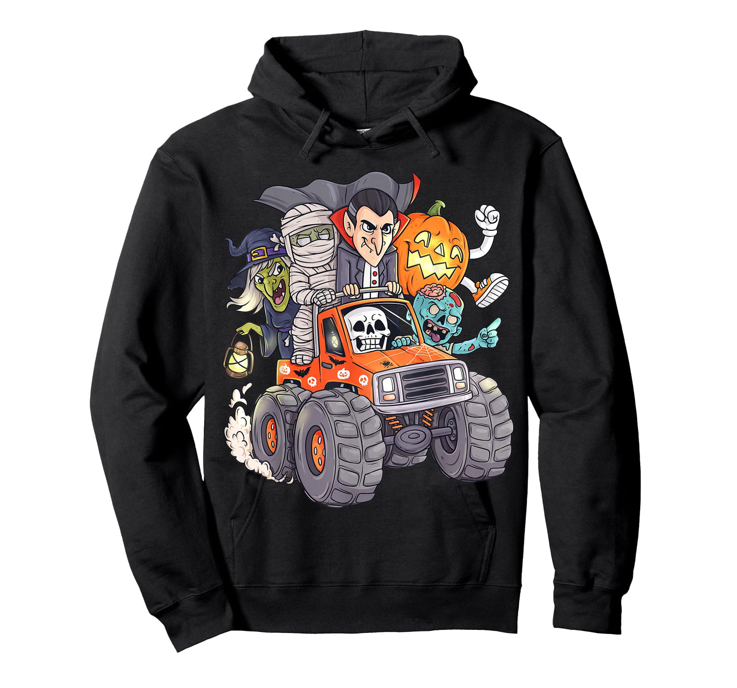 Halloween Skeleton Zombie Monster Truck Vampire Boys Kids T-Shirt