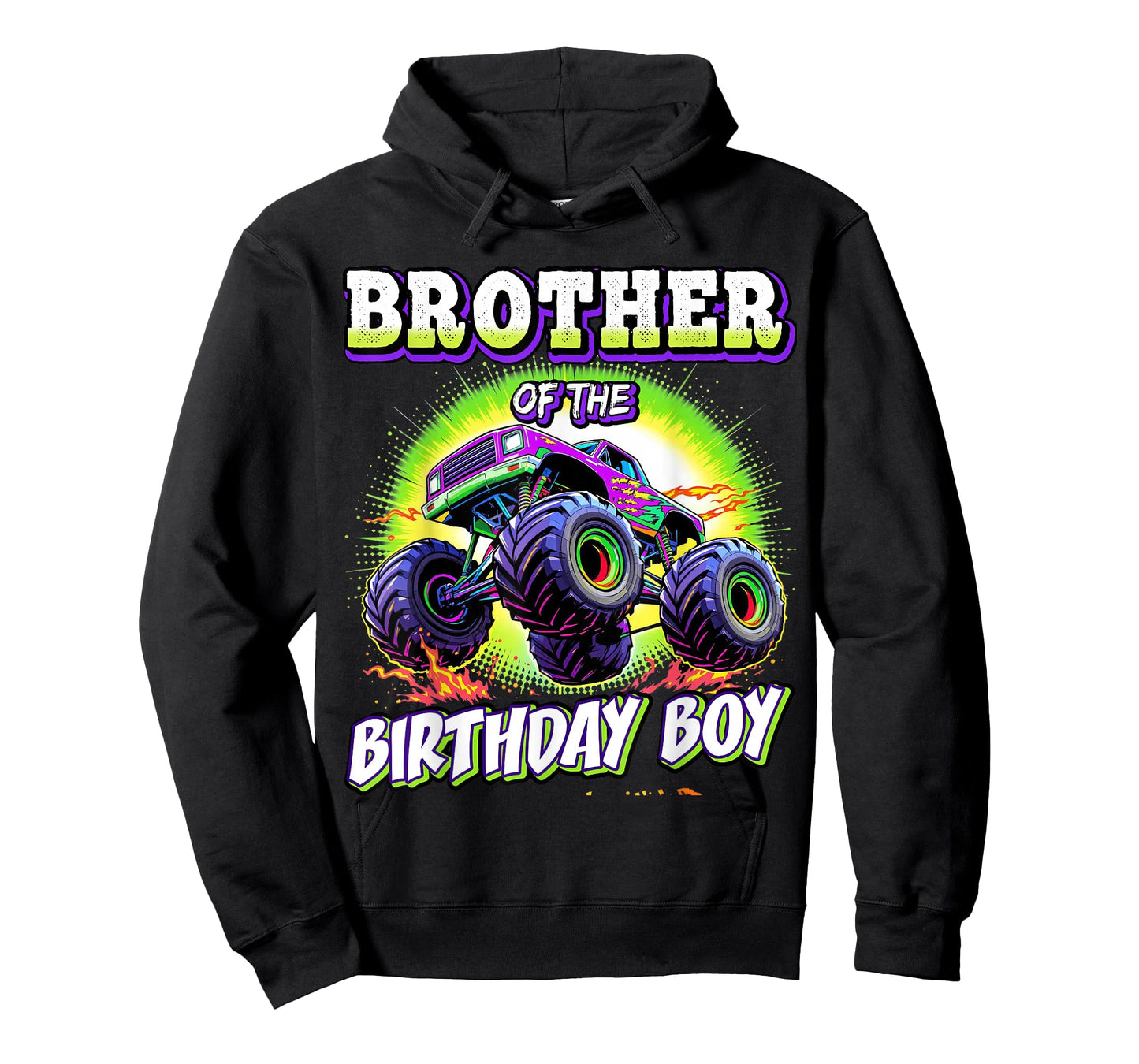 Brother of the Birthday Boy Monster Truck Birthday T-Shirt