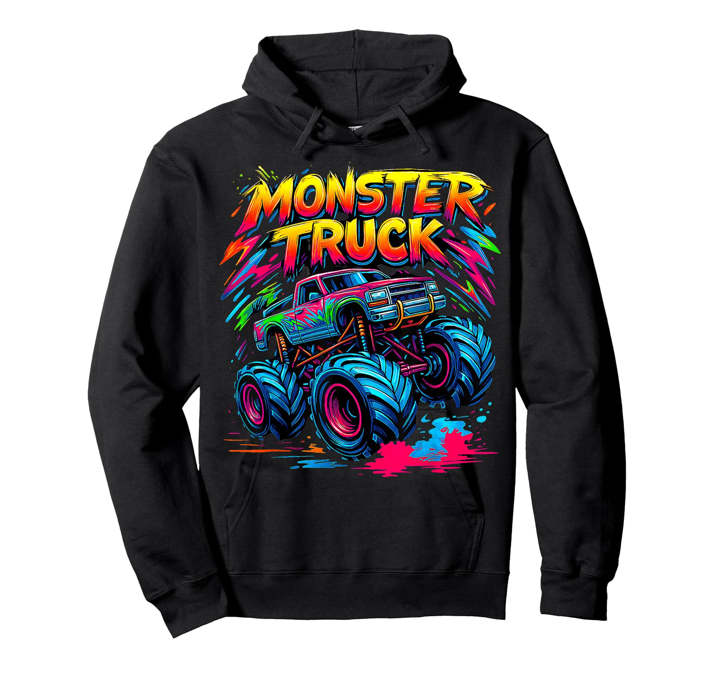 Monster Truck Retro Colorful Graffiti s Youth Adults T-Shirt