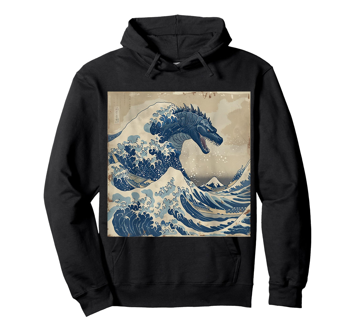 Japanese Kaiju In Hokusai Great Wave off Kanagawa T-Shirt
