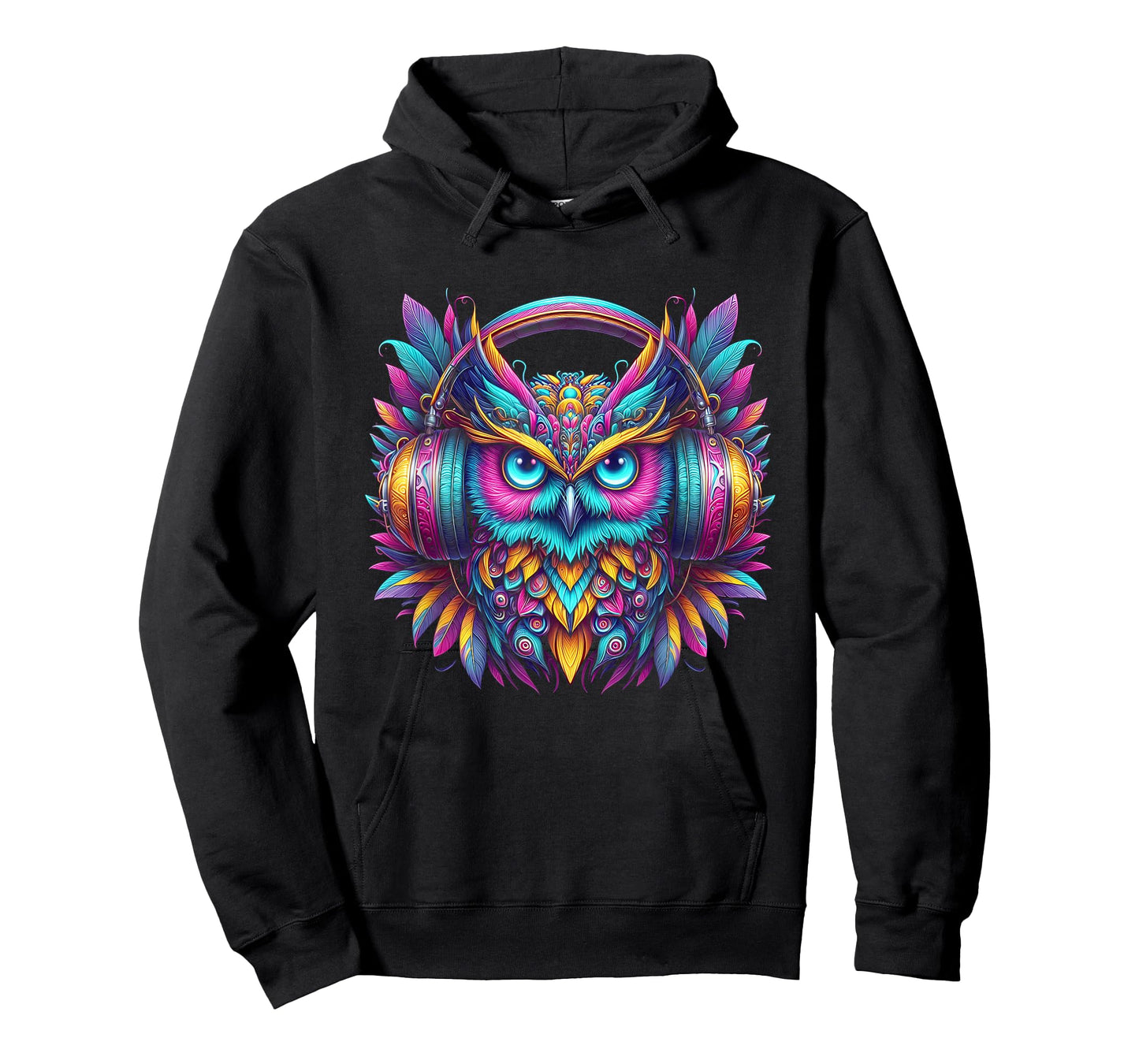 Rave Rainbow Owl House EDM Festival Raver Animal EDC T-Shirt