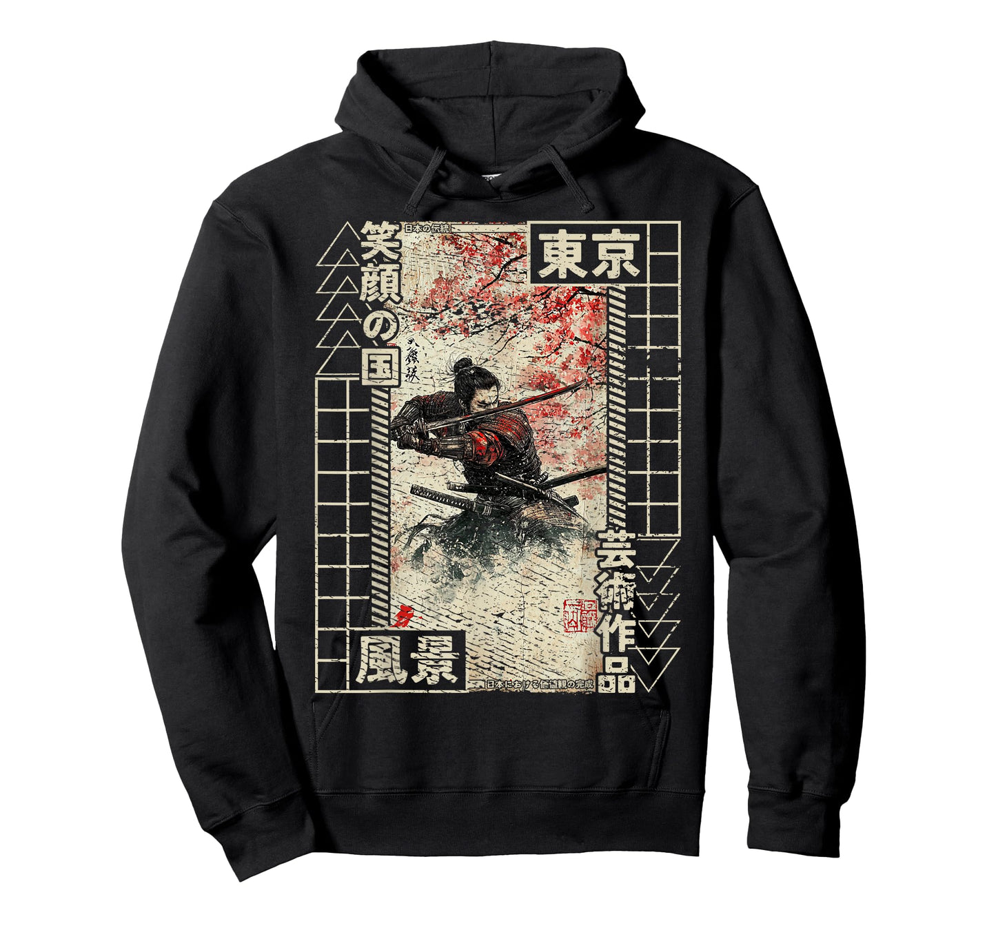 Samurai Men Traditional Japanese Woodblock Ukiyo-e Anime T-Shirt