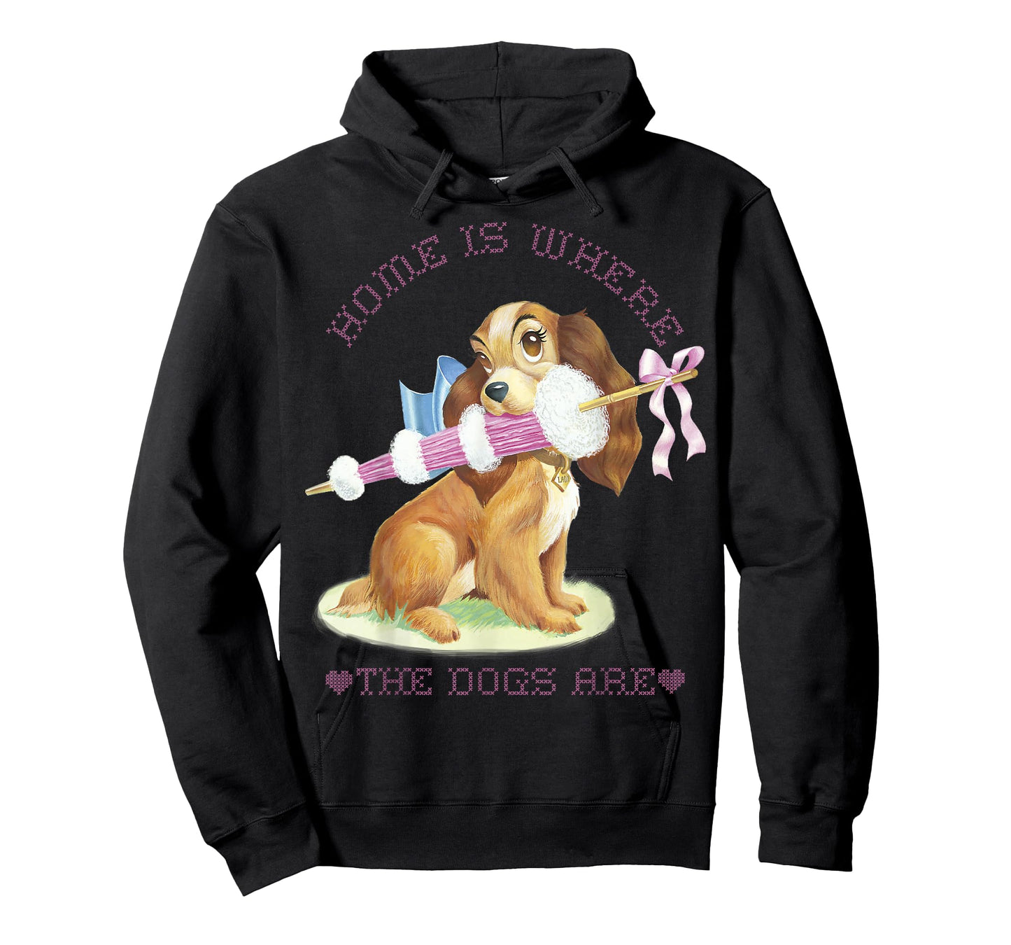 Disney Lady and The Tramp Lady Home is Where The Dogs are T-Shirt