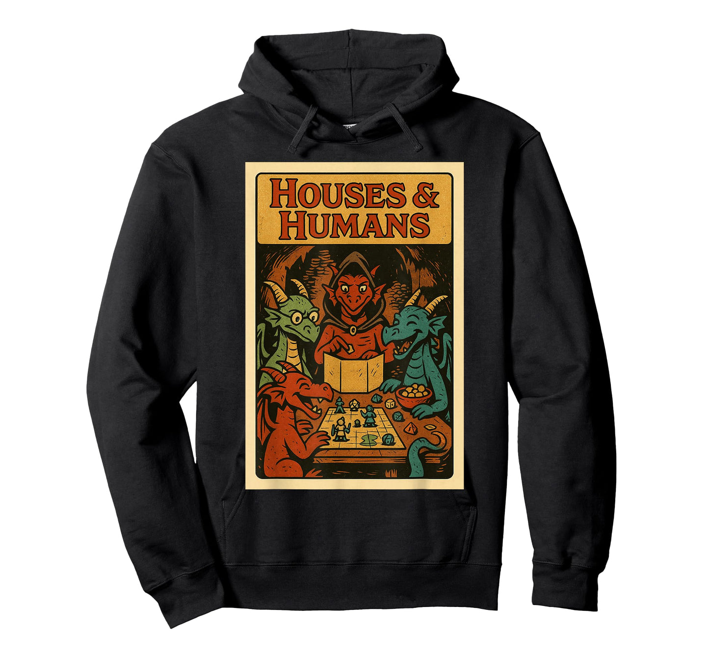 Houses and Humans Funny RPG Gamer Nerd Gaming Men Women Boys T-Shirt