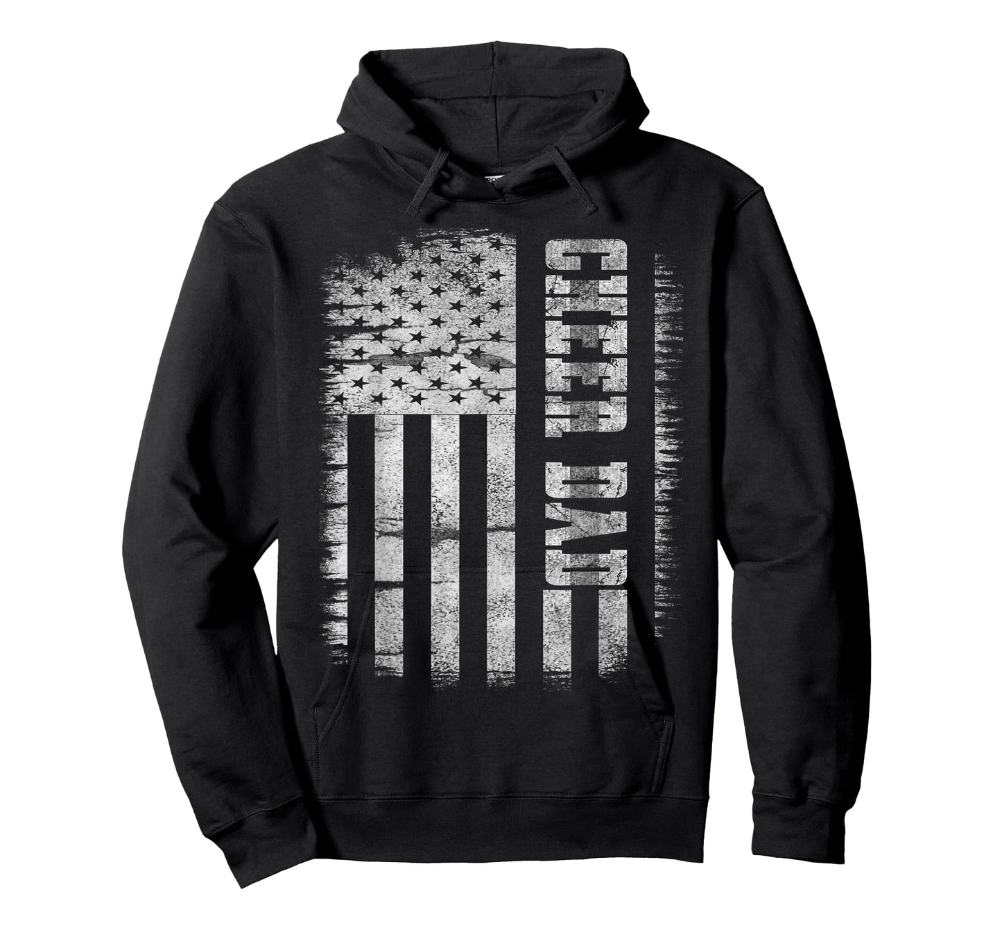 Cheer Dad Proud Cheerleading American Flag Best Cheer Dad T-Shirt