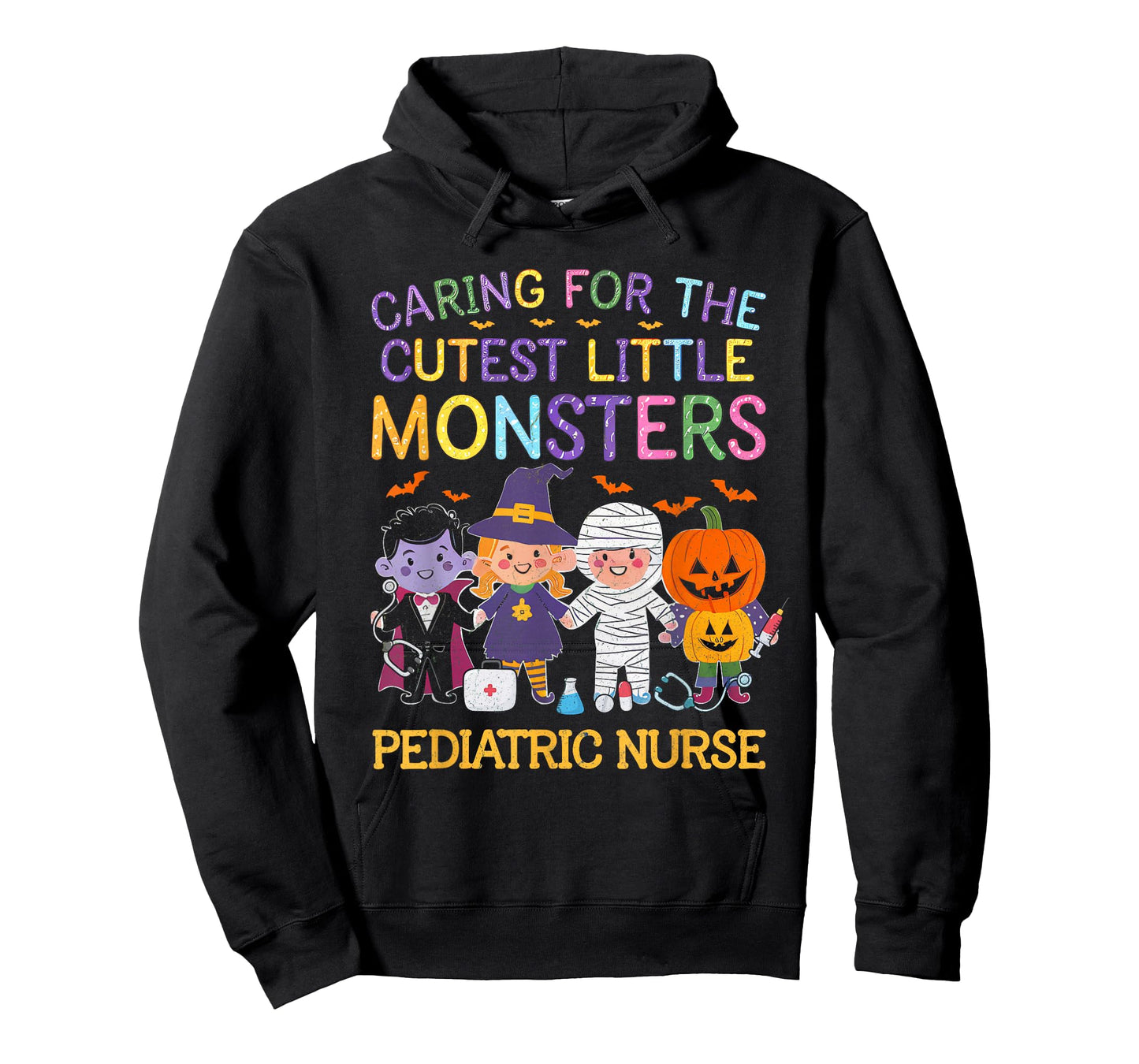 Caring For The Cutest Little Monsters Peds Nurse Halloween T-Shirt