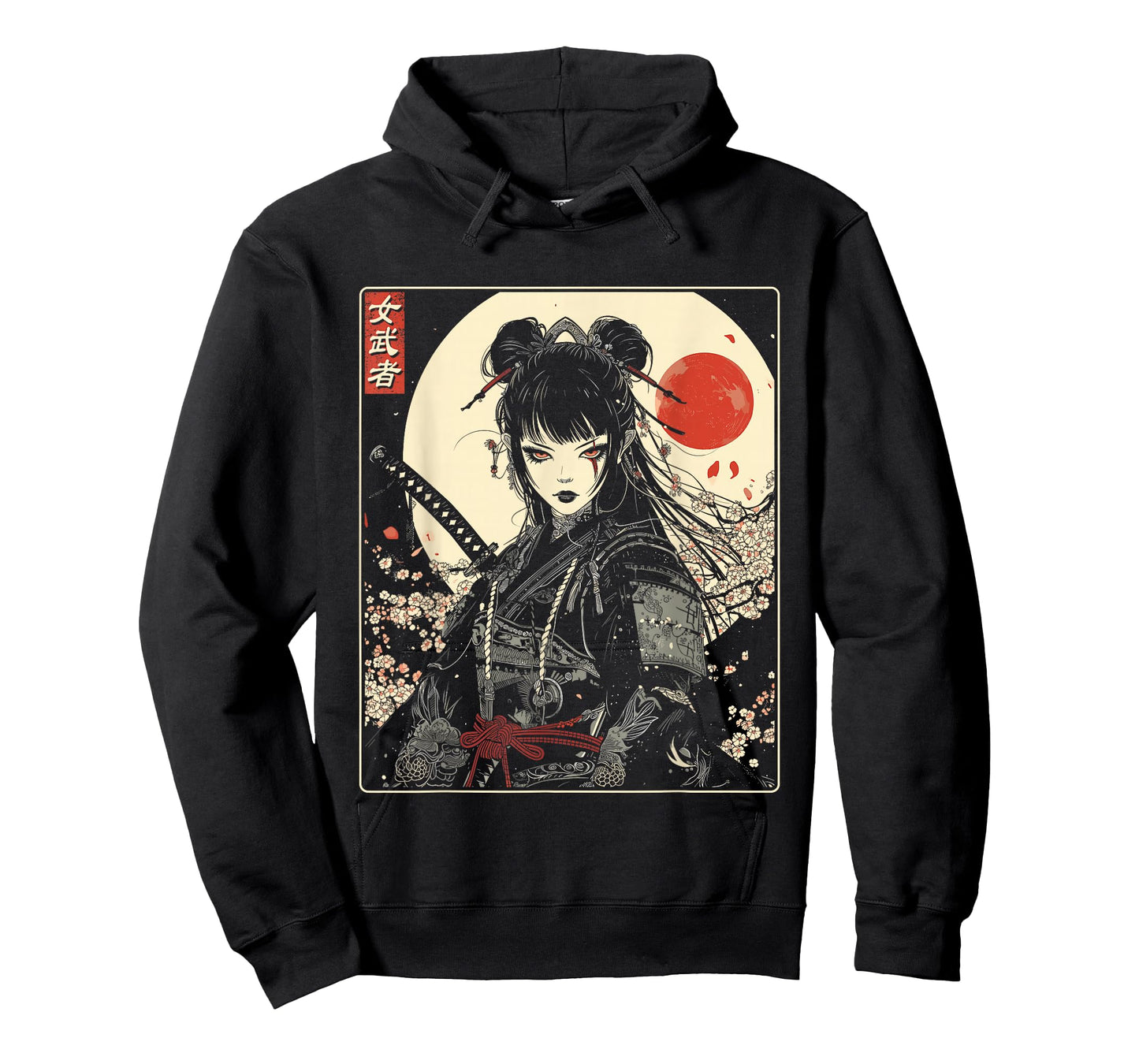 Japanese Gothic Samurai Art Woman With Katana Sword T-Shirt