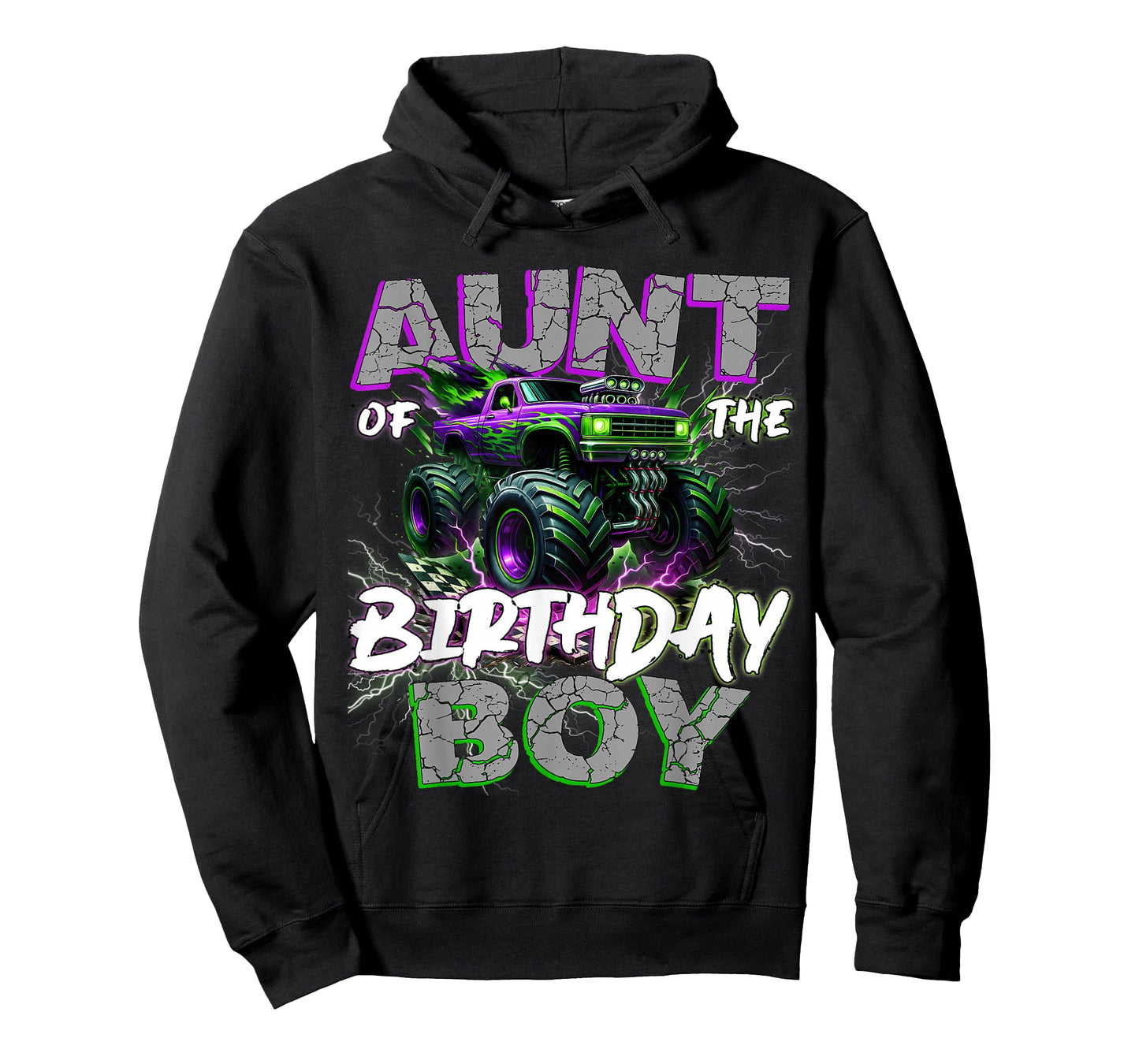 Aunt Of The Birthday Monster Truck Family Matching Party T-Shirt