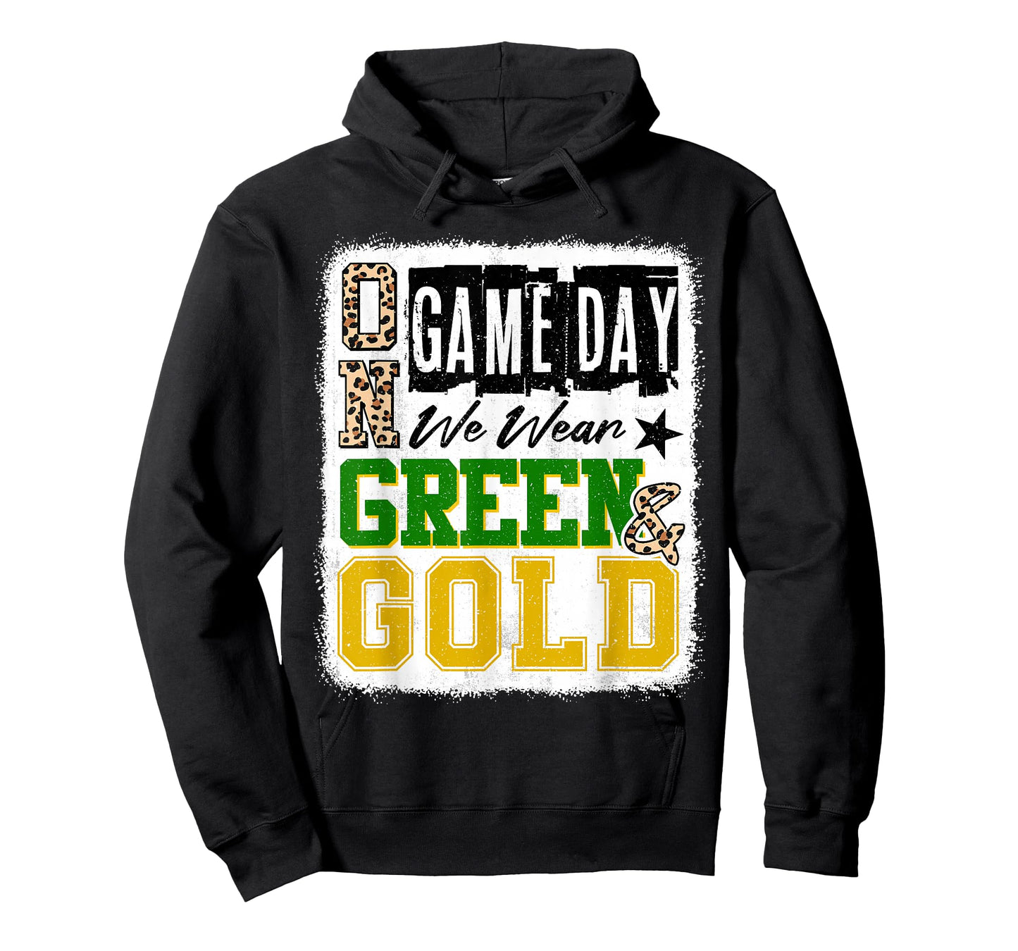 On Gameday Football We Wear Green And Gold School Spirit T-Shirt