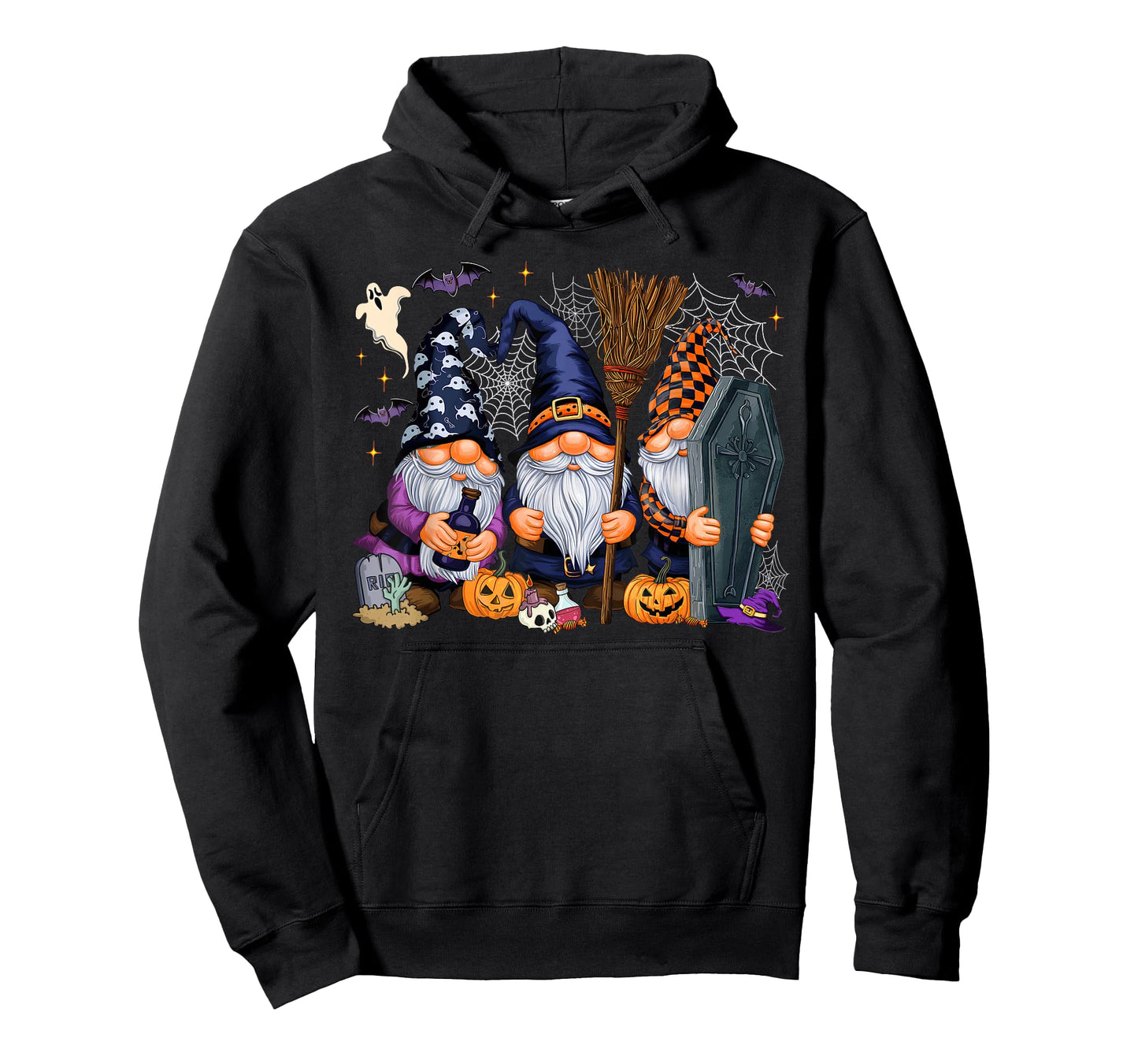 Gnome Witch Halloween Pumpkin Autumn Fall Holiday 2024 T-Shirt