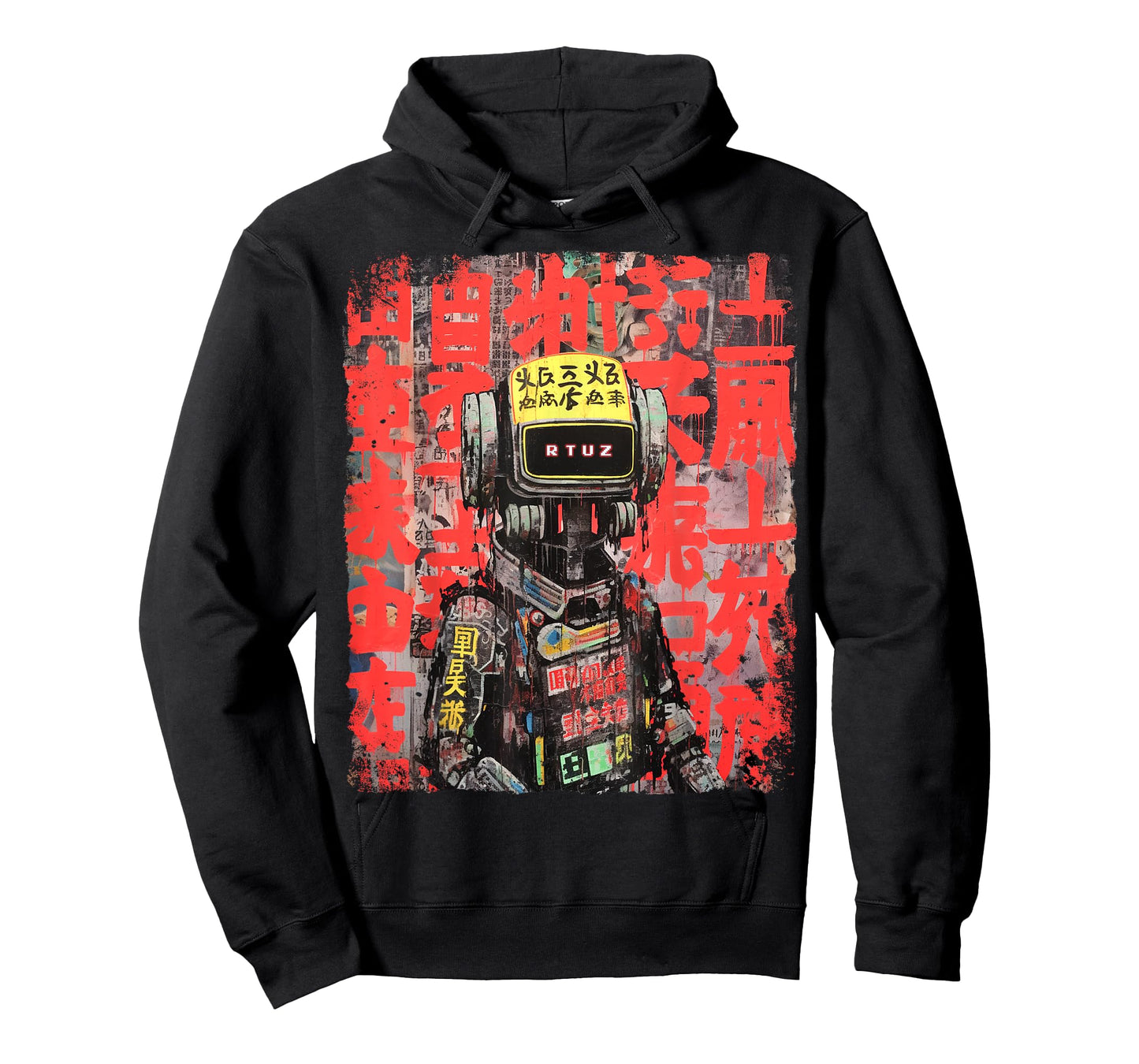 Hip Hop Y2K Vintage Hipster Edgy Urban Streetwear Robot T-Shirt