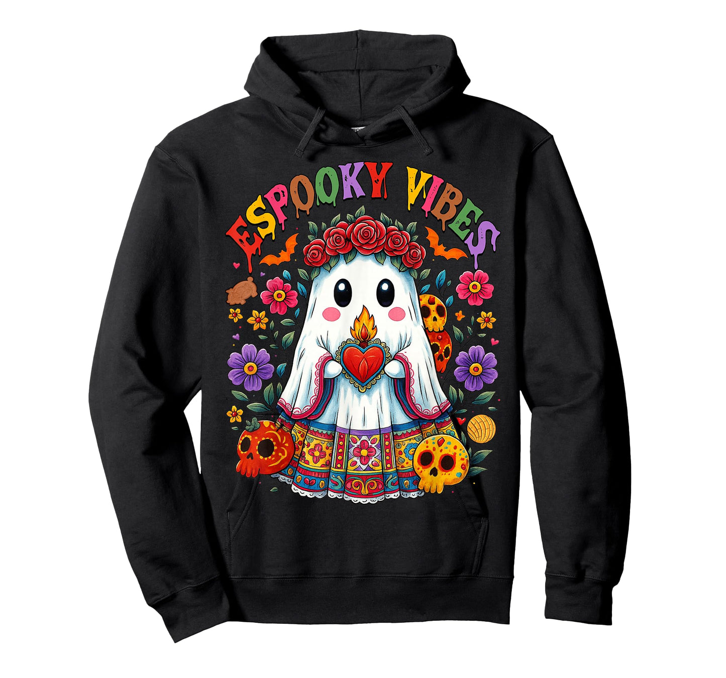 Espooky Vibes Spanish Mexican Halloween Ghost Teacher Boo T-Shirt