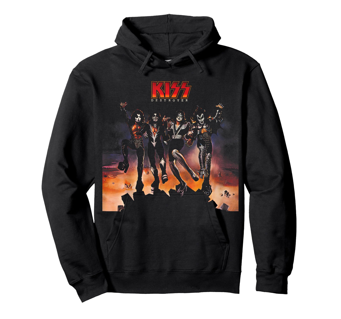 KISS Men's Classic Fit Black Destroyer T-Shirt, Small