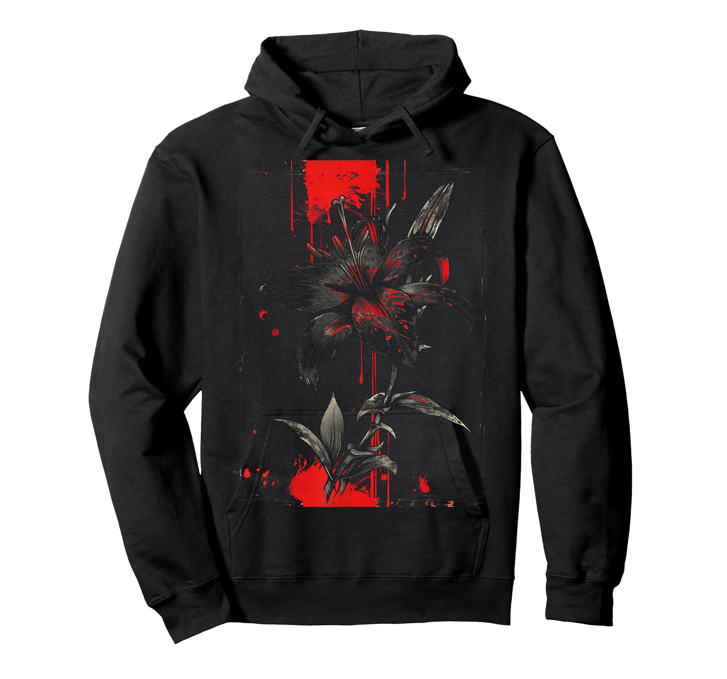 Anime Goth Red Spider Lily Flower Art Vintage Punk Edgy T-Shirt